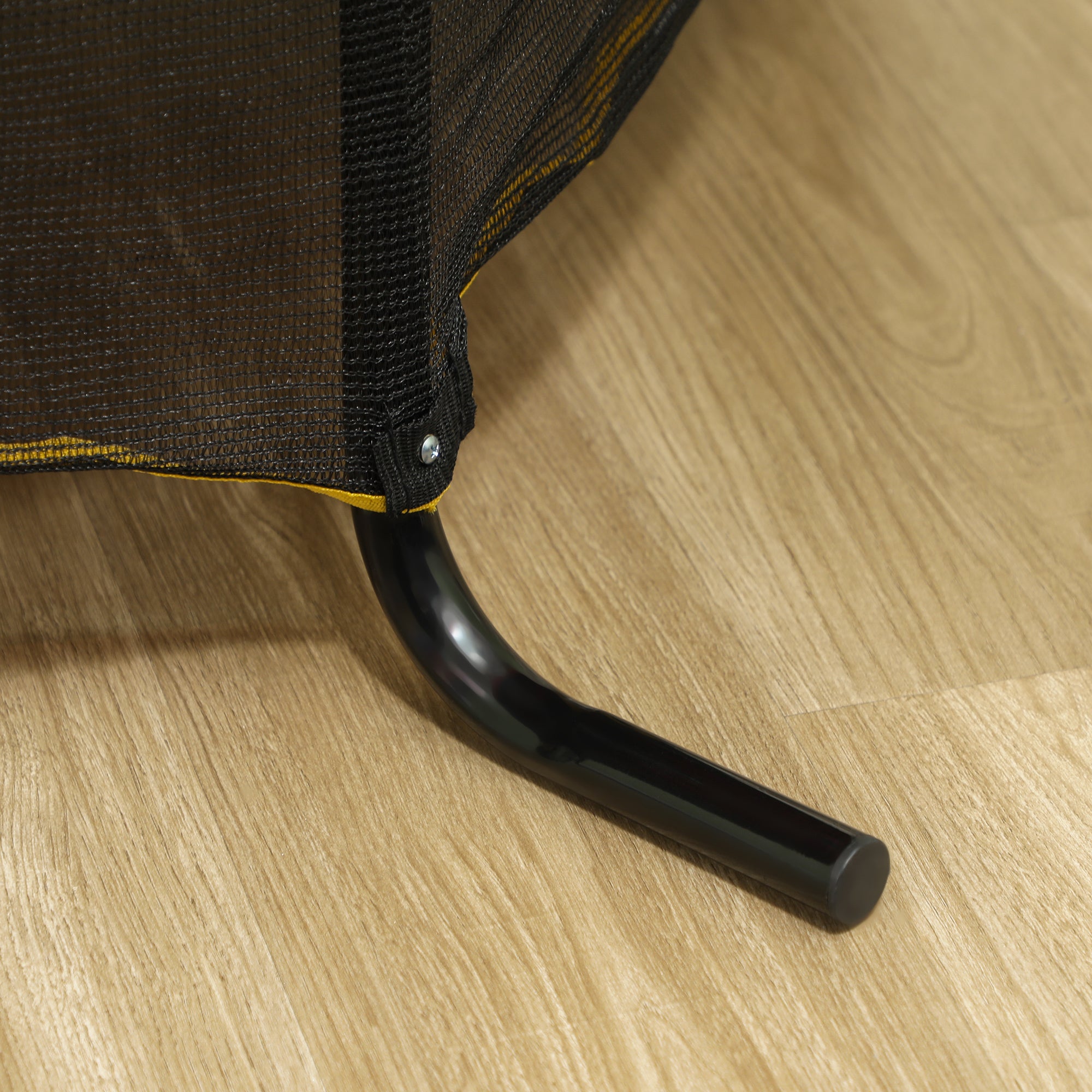 Children's Trampoline Ø 1.75 × 1.90H m Safety Net Zippered Door Spring Cover 6 Padded Poles Included Black Red Blue