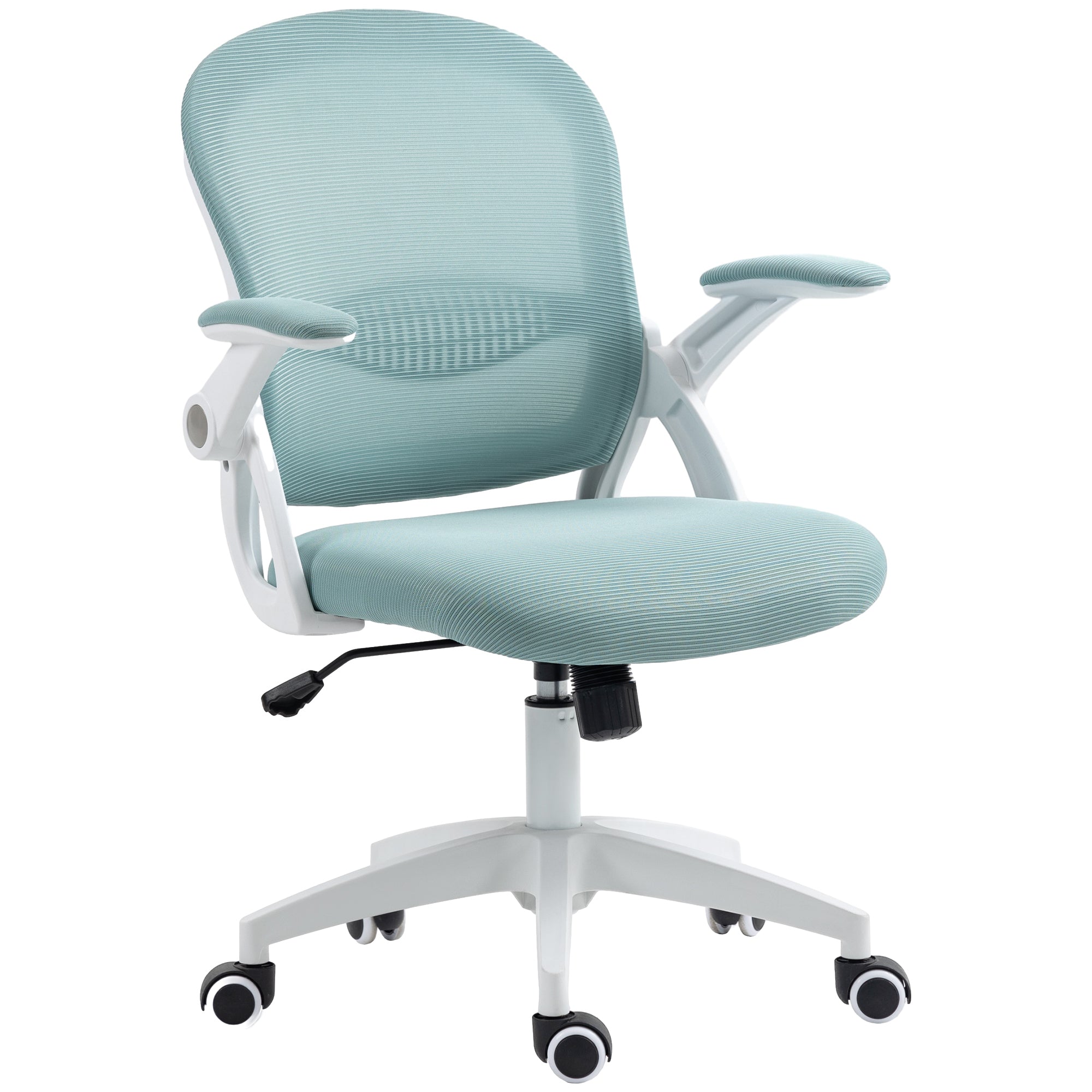 Ergonomic Office Chair with Mesh Backrest and Padded Seat, Adjustable Height, 65.5x61.5x88-97.5cm, Blue
