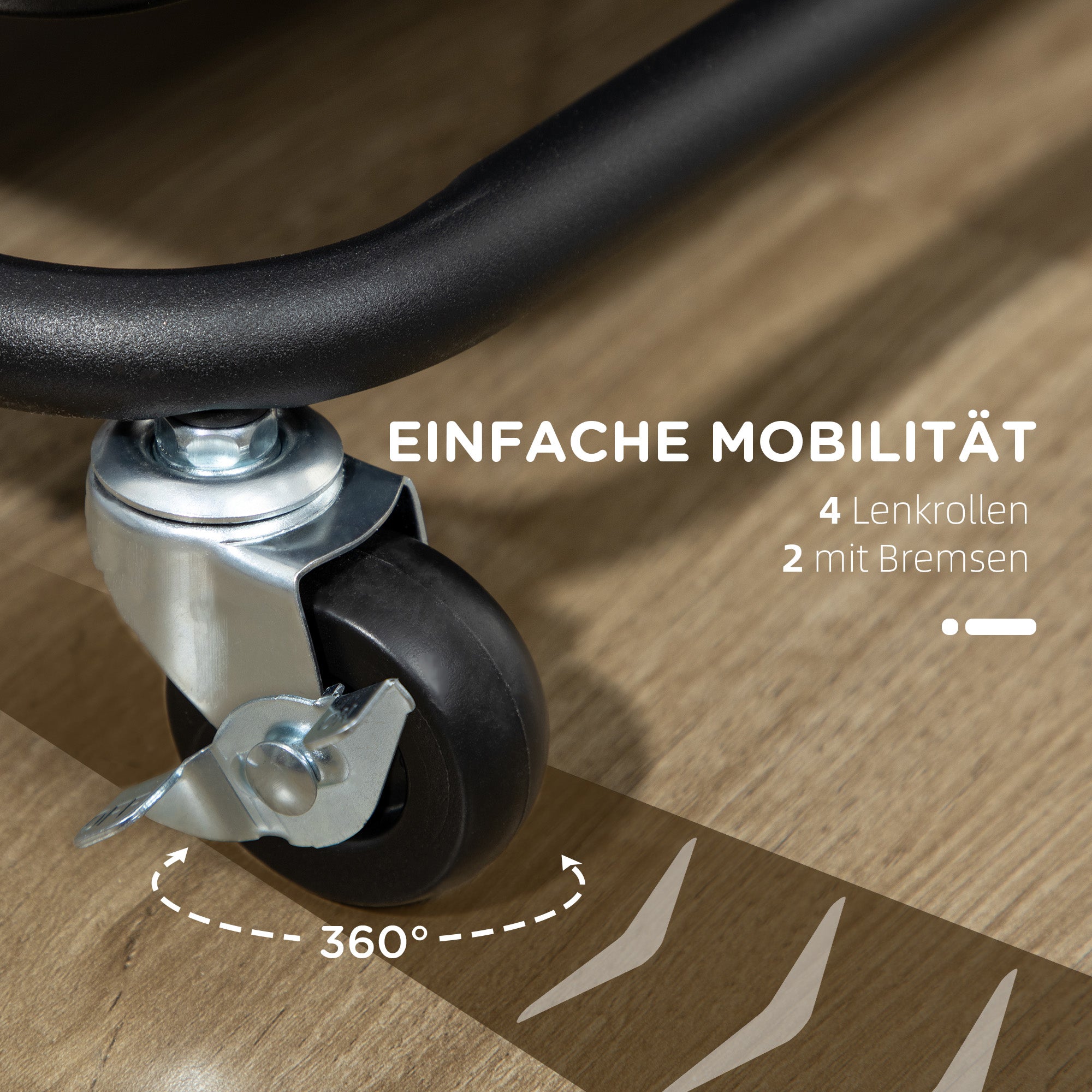 3-Tier Serving Cart with Handle, Rolling Kitchen Cart with Hooks and Storage Baskets, Multi-Purpose Cart for Kitchen, Office, Bathroom, Black