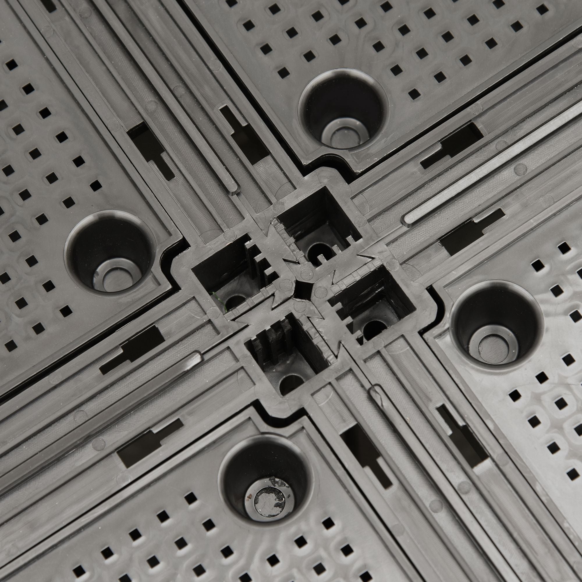 Raised Bed 6-piece Planter Box with Drain Holes Rattan-Look Planter DIY Brown 40 x 40 x 44 cm