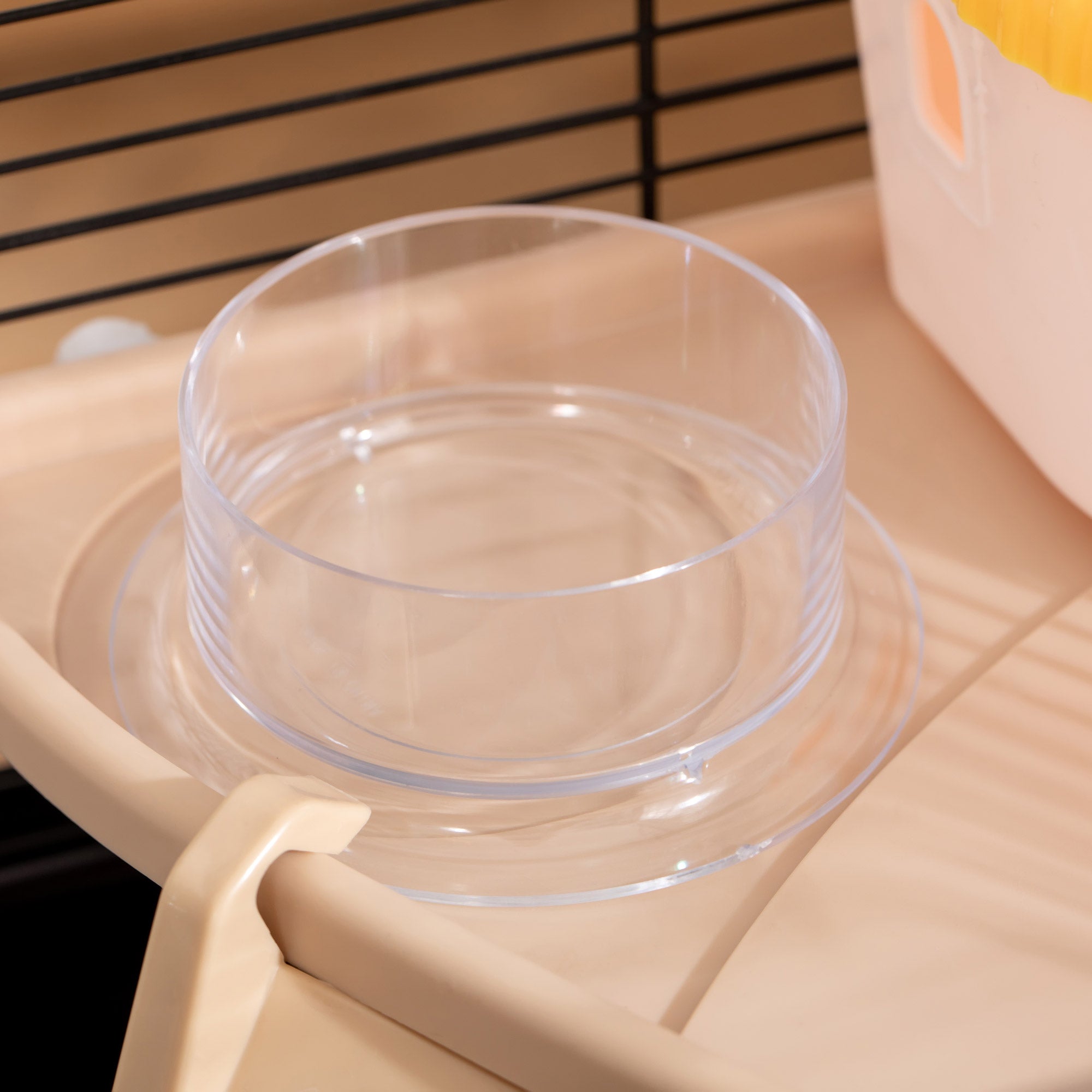 Multilevel Hamster Cage with House, Feeder, Water Bottle, Tunnel, and Wheel, Cage for Small Rodents with 4 Wheels