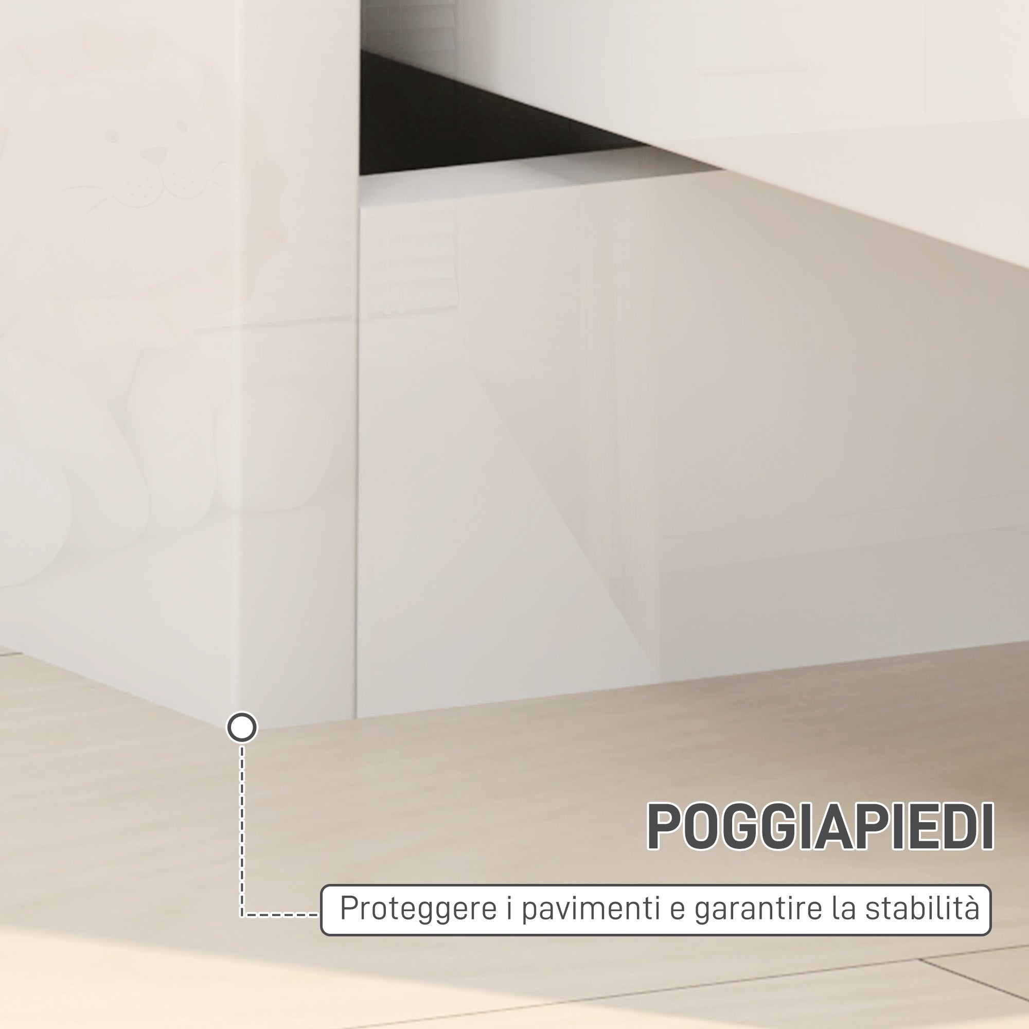 Modern and Minimalist 2-Drawer Chest of Drawers, Chipboard Wood Dresser, 40x40x48 cm, Glossy White