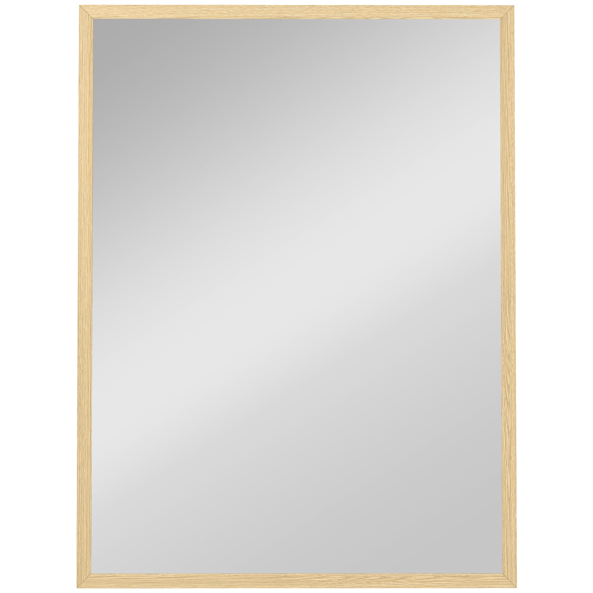 Rectangular Wall Mirror, 24 x 32 in (60 x 80 cm) — Natural Wood Frame