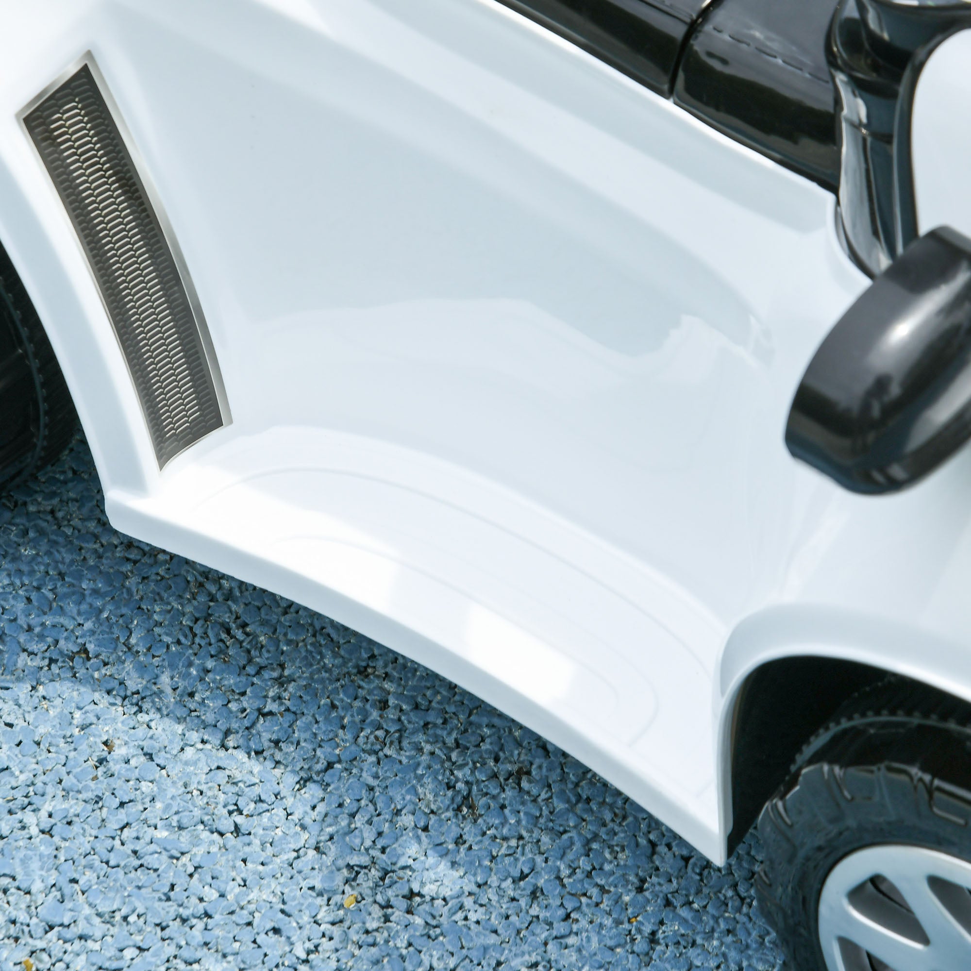 Slide Car Slider Children's Car Kid's Vehicle Push and Handlebar with Backrest Protective Bar, Walking aid for Children 12-36 Months White+Black