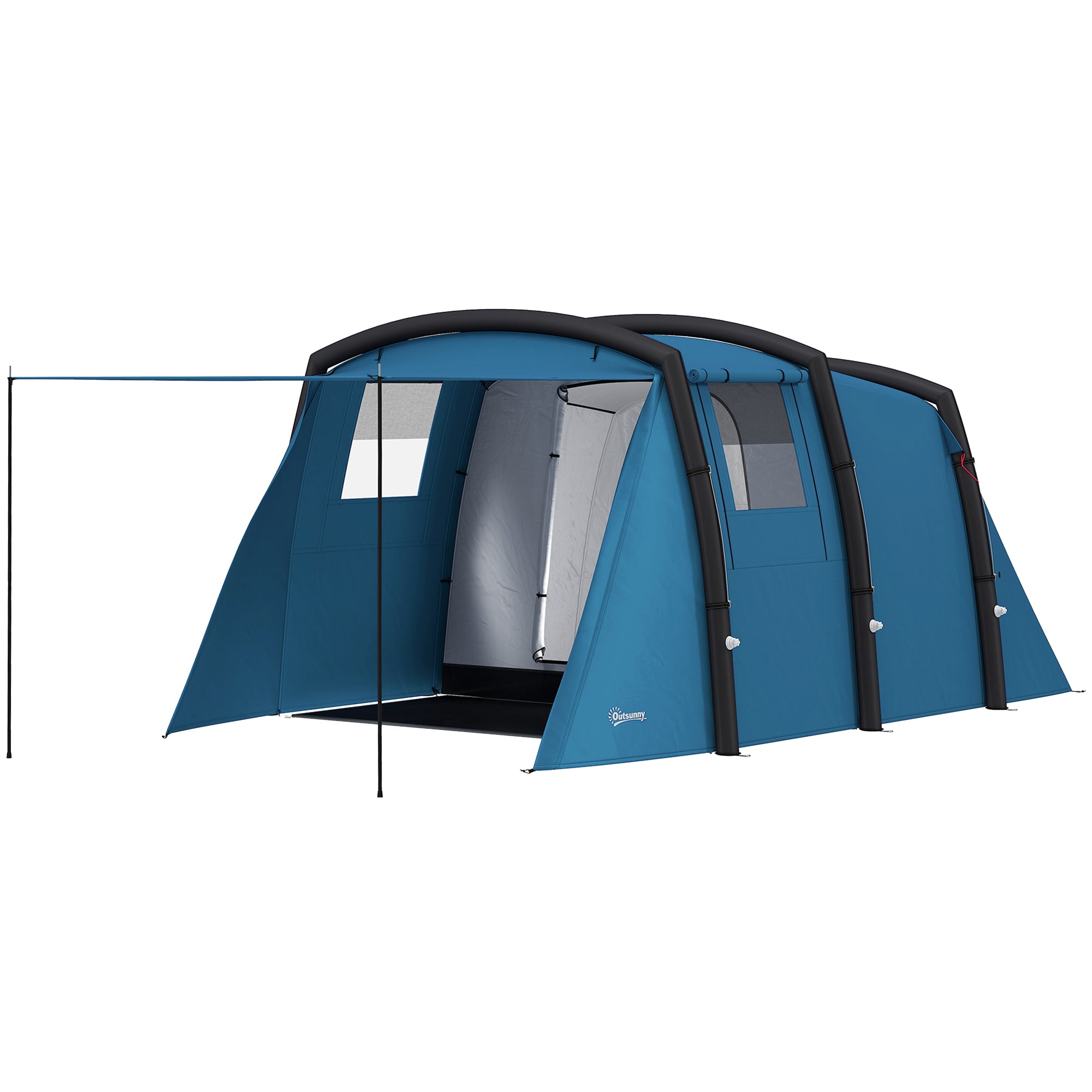 Inflatable Tent for 3-6 People Outdoor Camping Tent with Air Pump Camping Tent UV50+ Family Tent Air Tent for 3 Seasons Windproof Glamping Tent Quick Setup