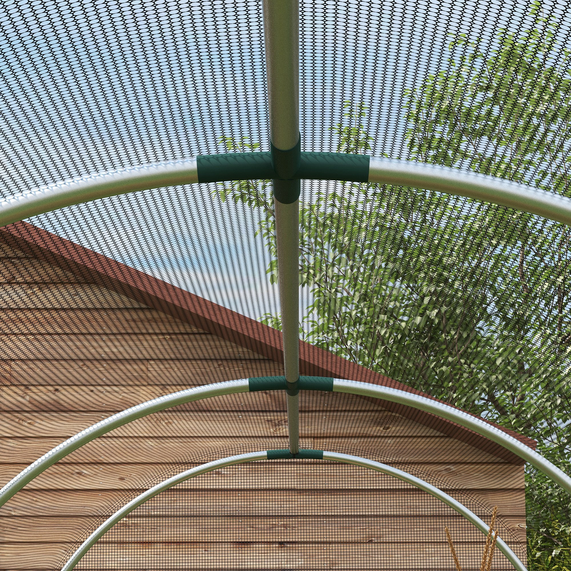 Insect Protection Net 1.2 x 3.6 m Garden Net with Door, Plant Protection Tent, Pest Protection Net with Steel Frame, for Garden, Balcony, HDPE, Black