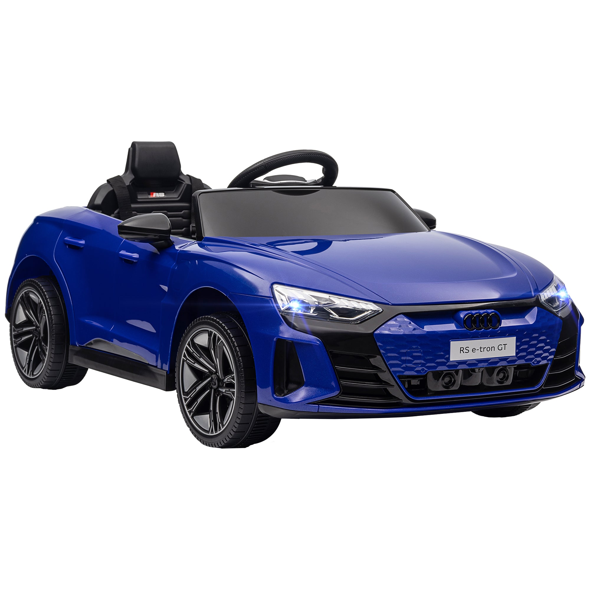 12V Electric Kids Car - Parental Remote Control Provided - Max. Speed 5 Km/h - Sound and Light Effects - Dark Blue Audi RS E-tron GT