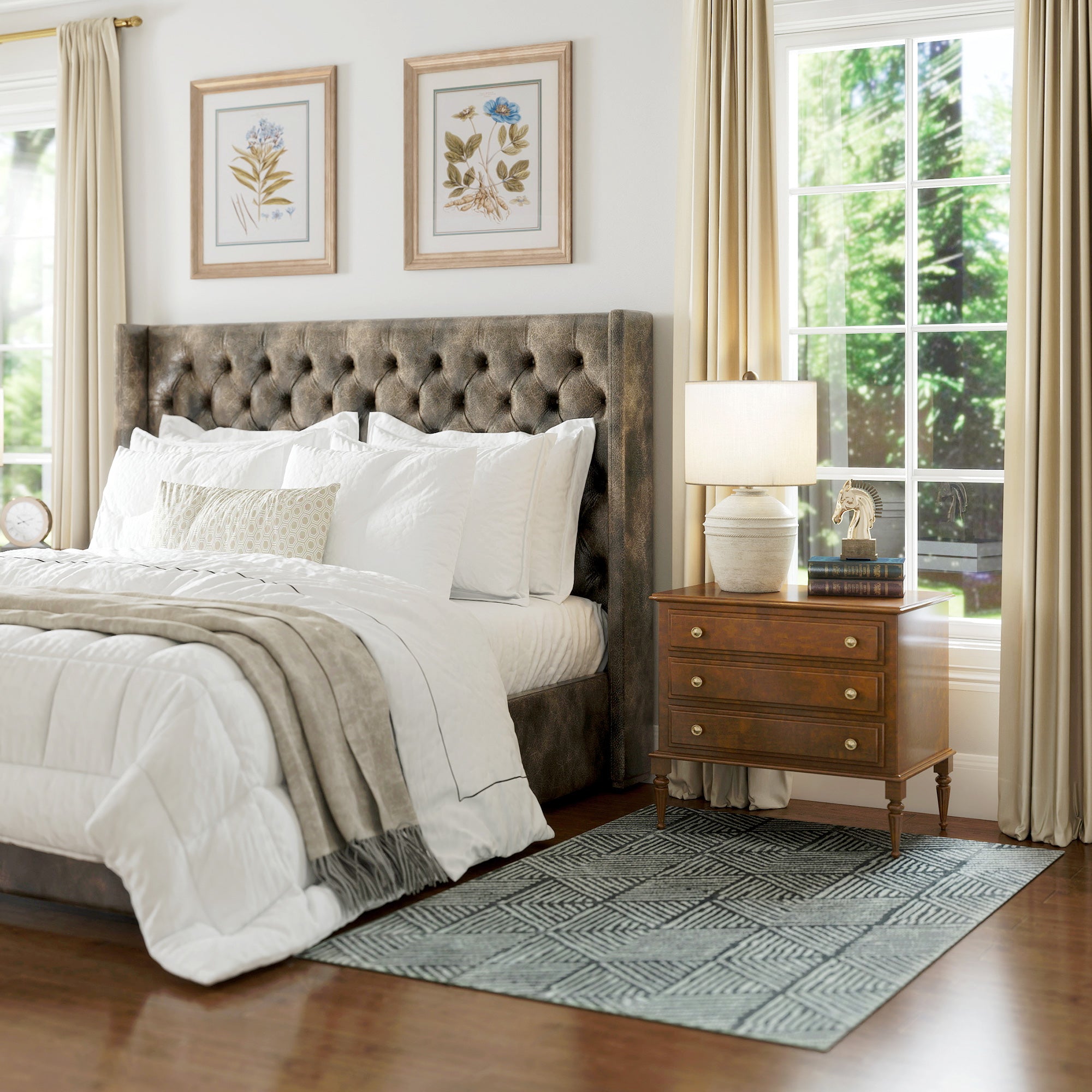 Living Room Rug 170x120 cm Machine Washable Short Pile Geometric Rug for Living Room Bedroom Dining Room Dark Gray