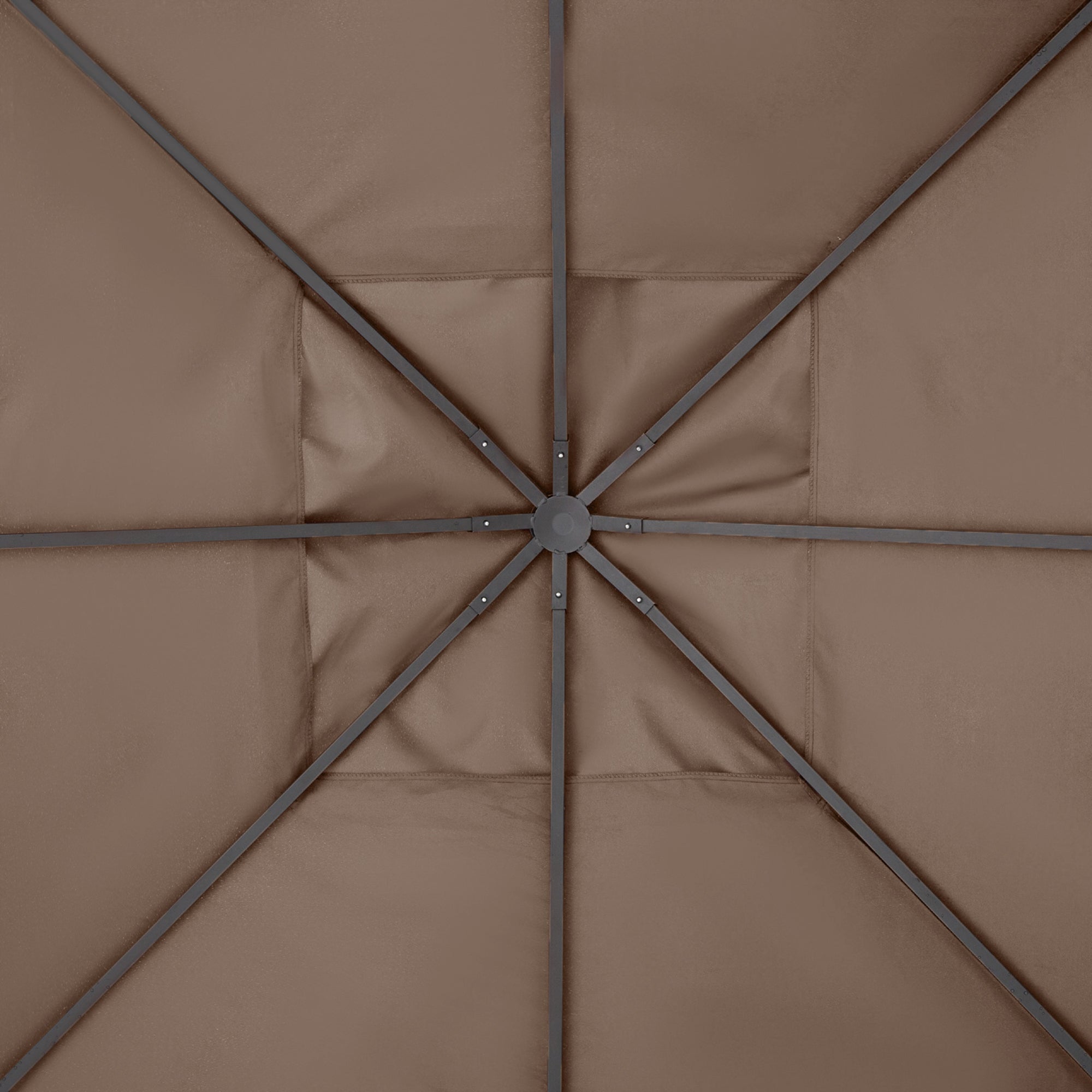 Gazebo Roof for Garden Gazebo approx. 3 x 3 m, Water-Repellent, Replacement Canopy, Gazebo Cover, Sun Protection, 8 Water Drain Holes, Polyester, Coffee