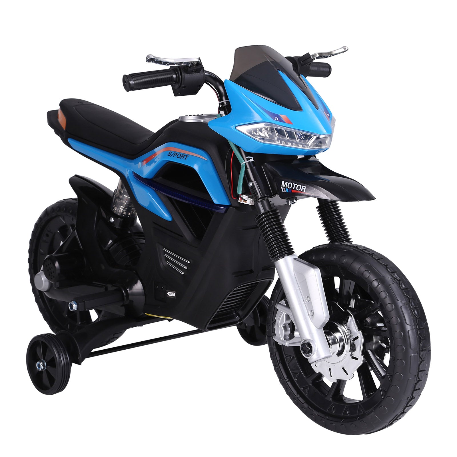 Kids Electric Motorcycle Toy Motorcycle +3 Years 6V Battery with Lights and Music 105x52.3x62.3cm Blue