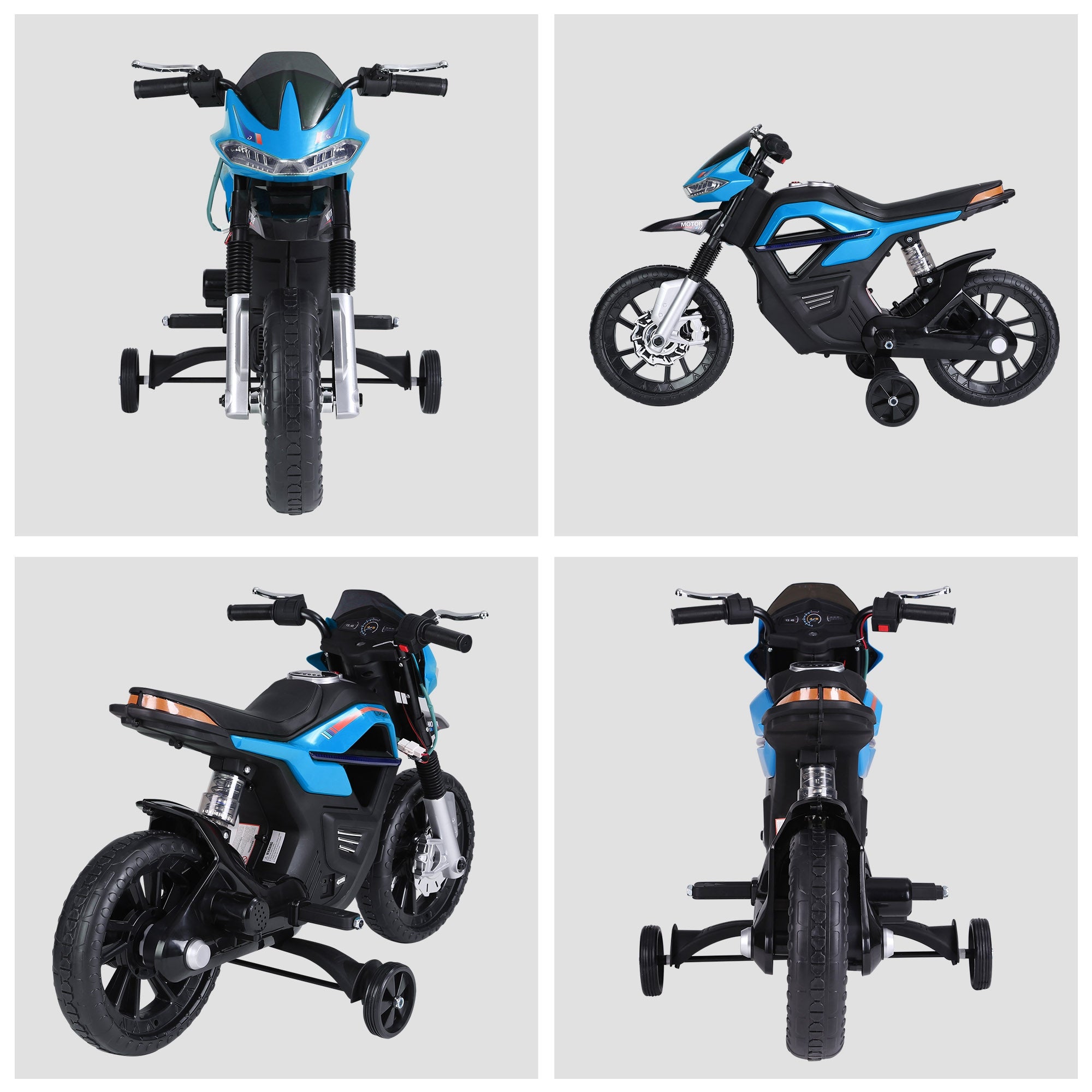 Kids Electric Motorcycle Toy Motorcycle +3 Years 6V Battery with Lights and Music 105x52.3x62.3cm Blue