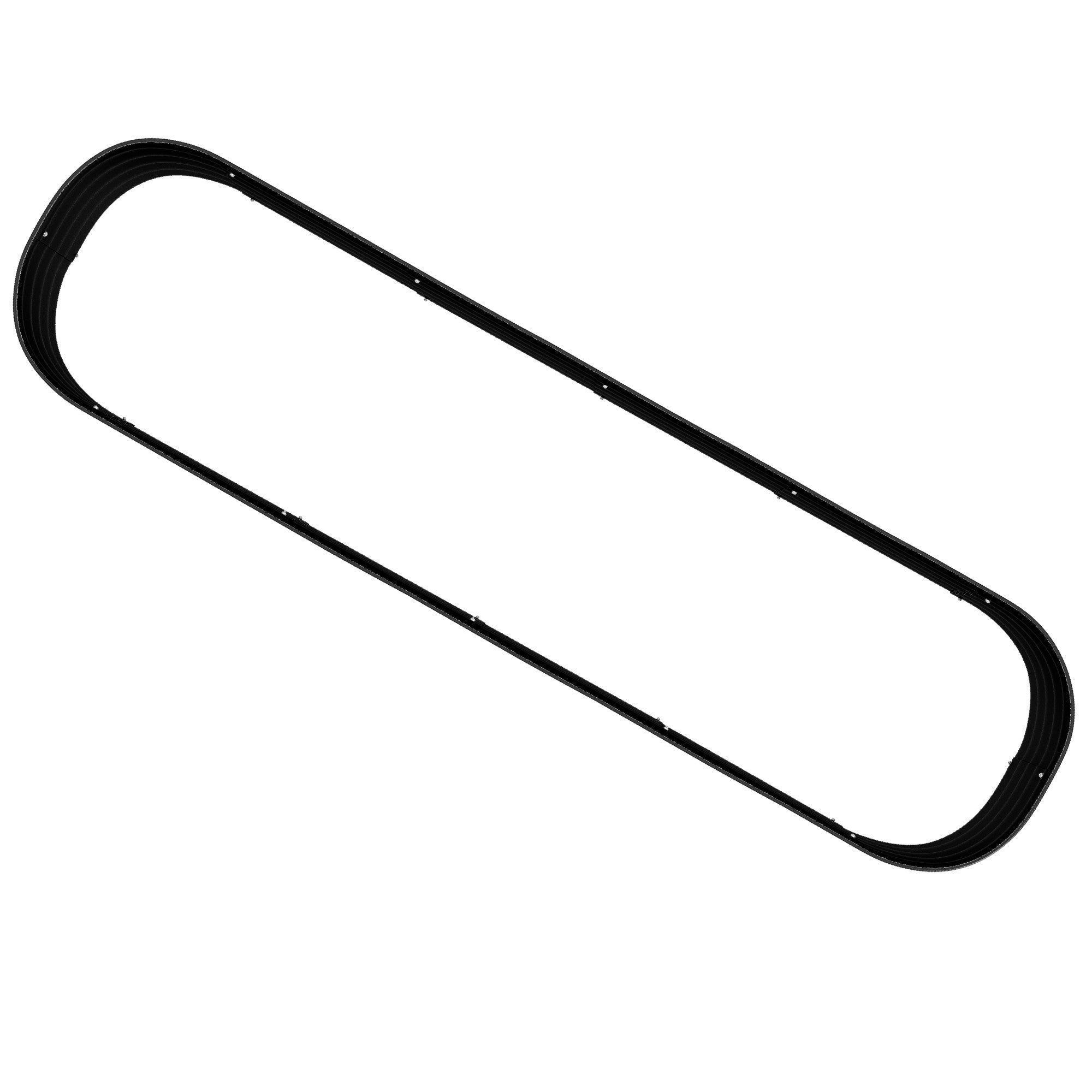 Modular Steel Raised Garden Bed Planter for Vegetables, Plants, Flowers - 240 x 62 x 30cm, Black