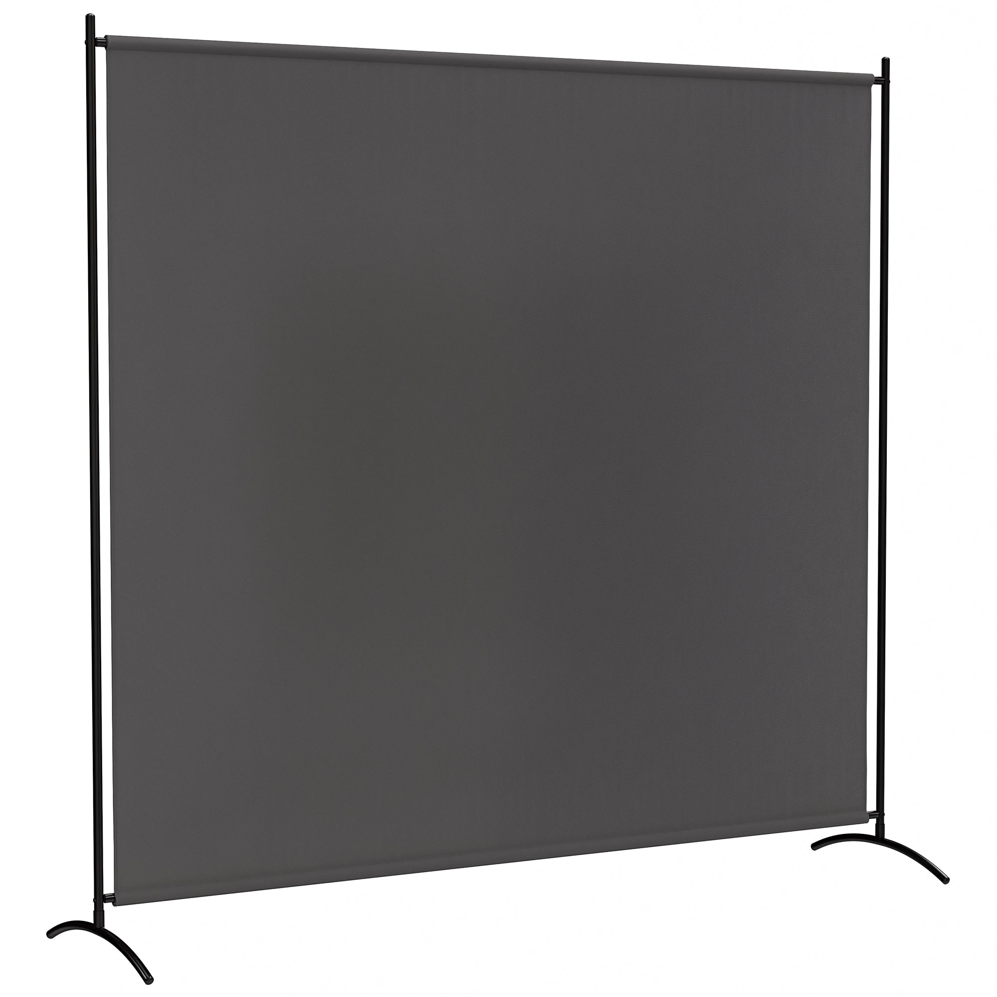 Single-Panel Outdoor Privacy Screen, 180 x 50 x 180 cm (71 x 20 x 71 in) with UPF 30+ Protection, Water-Repellent Panel, Stable Base — Dark Gray
