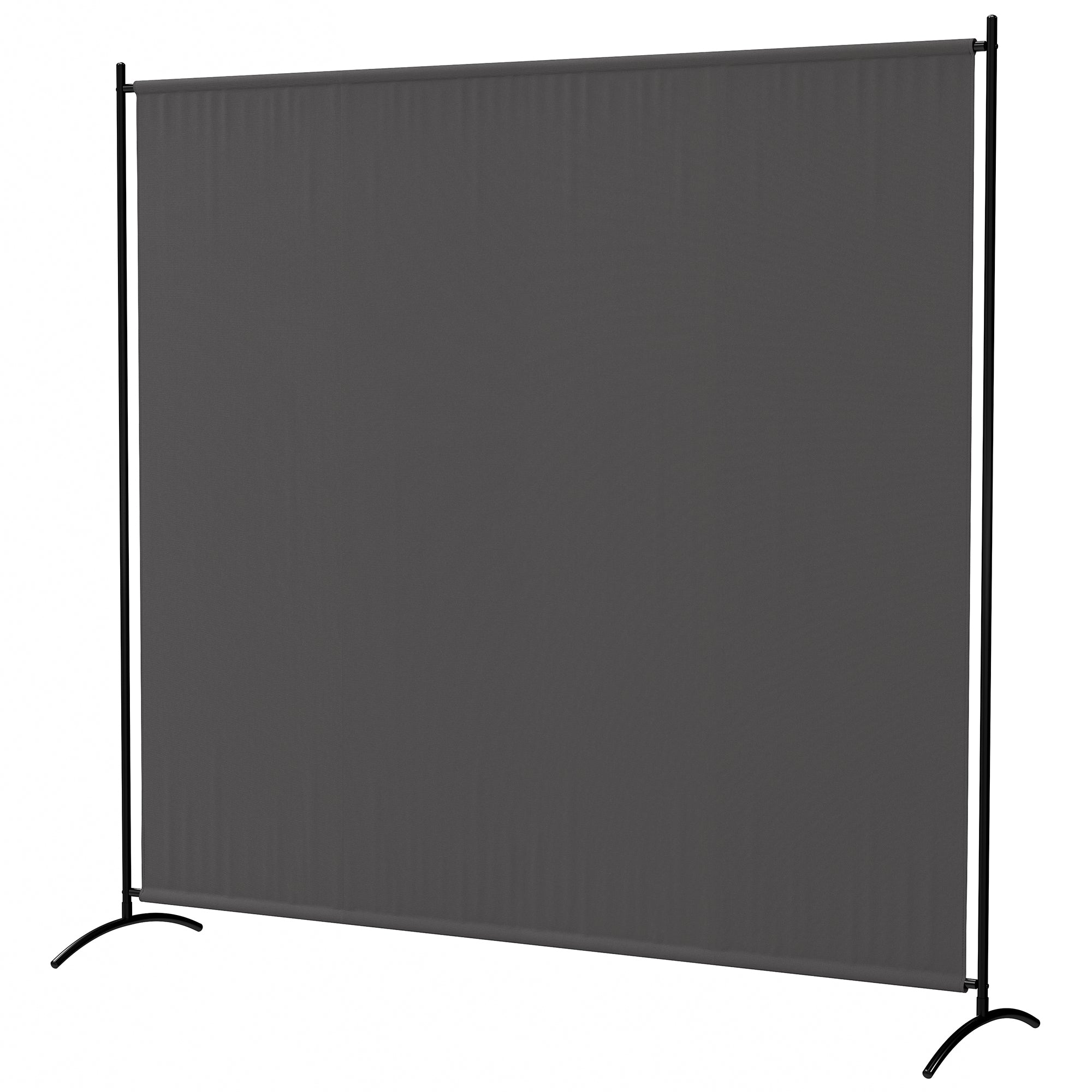 Single-Panel Outdoor Privacy Screen, 180 x 50 x 180 cm (71 x 20 x 71 in) with UPF 30+ Protection, Water-Repellent Panel, Stable Base — Dark Gray