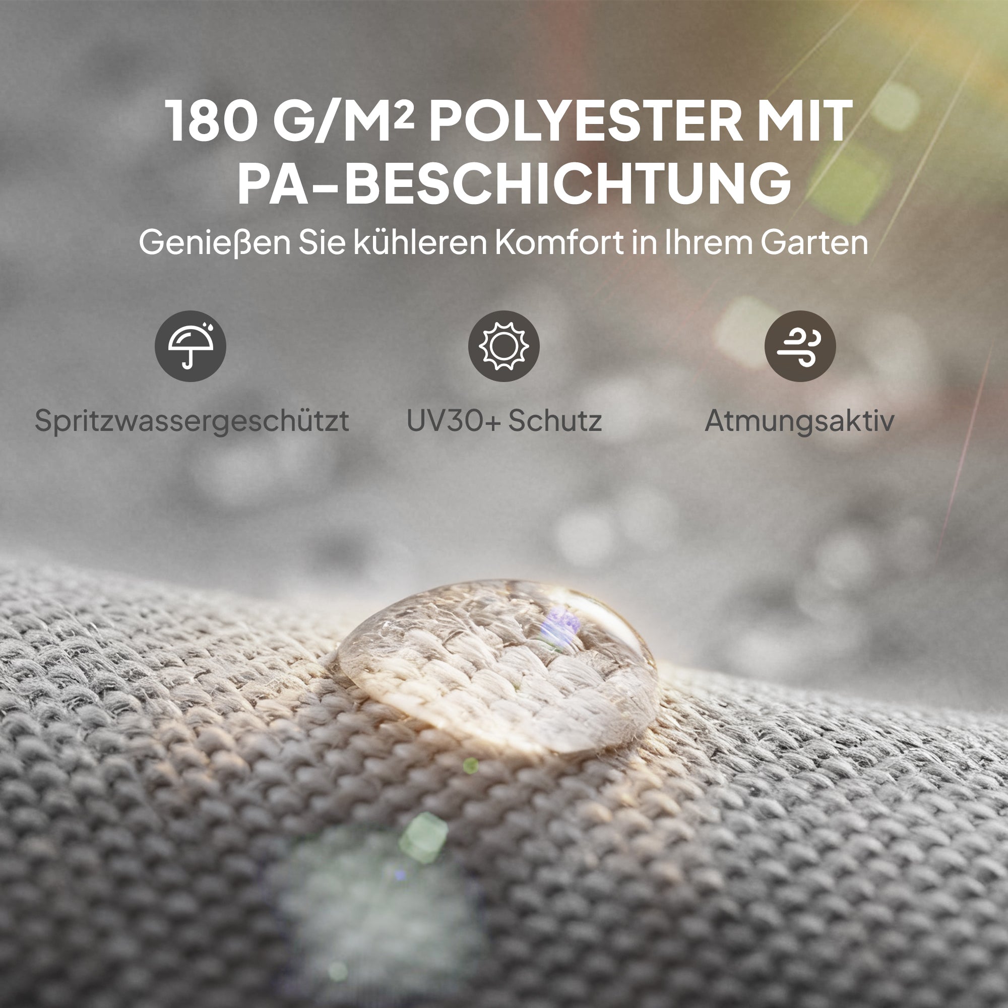 Replacement Pergola Canopy 16 x 4 ft (488 x 122 cm) with UV Protection – Sun Sail for Patio Roof, Replacement Cover for 10 x 10 ft Pavilion, Light Gray