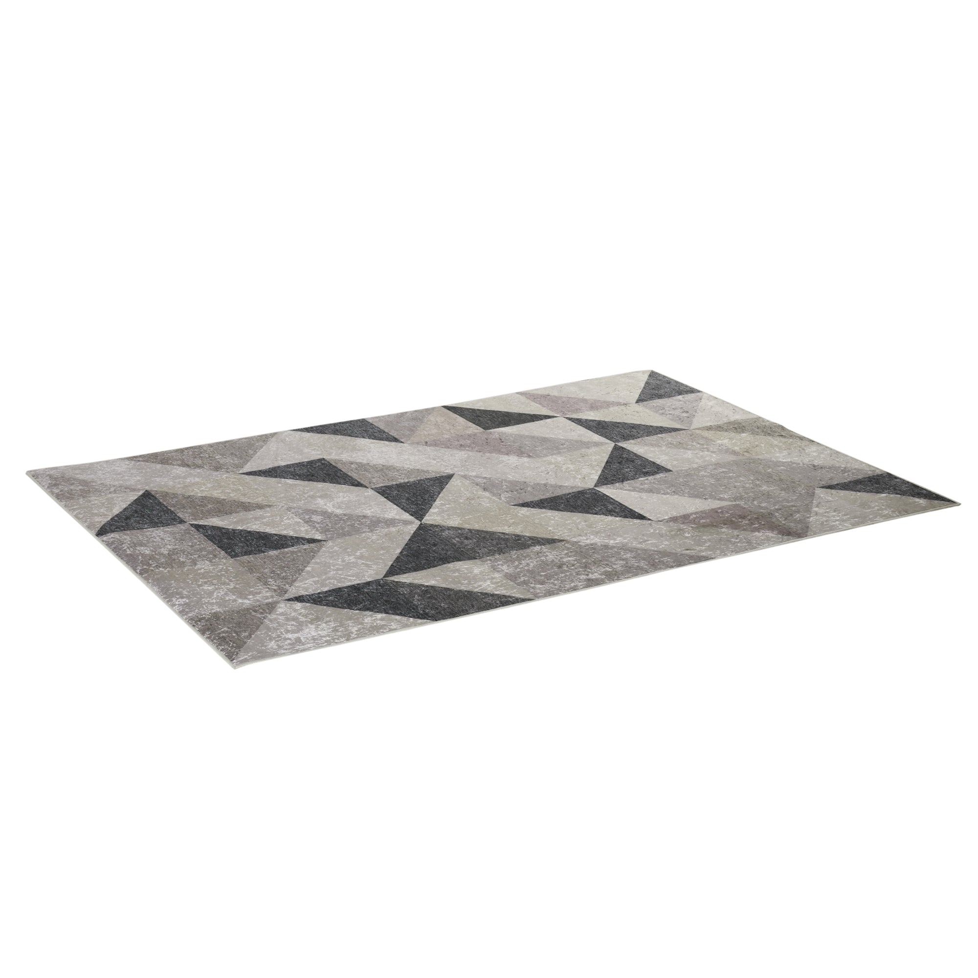 Modern Velvet Diamond Geometric Living Room Rug 230x160 cm Non-Slip Base for Bedroom Office Study Multicolor