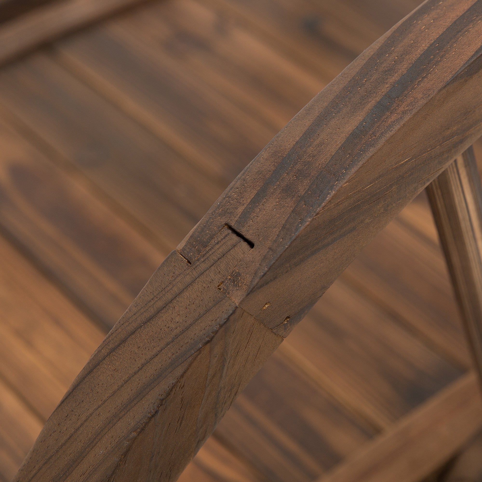 Wooden Garden Bridge with Wheel Design, Pond Bridge up to 150 kg Load Capacity, Decorative Bridge, Garden Park Backyard 100 x 50 x 37 cm Charcoal