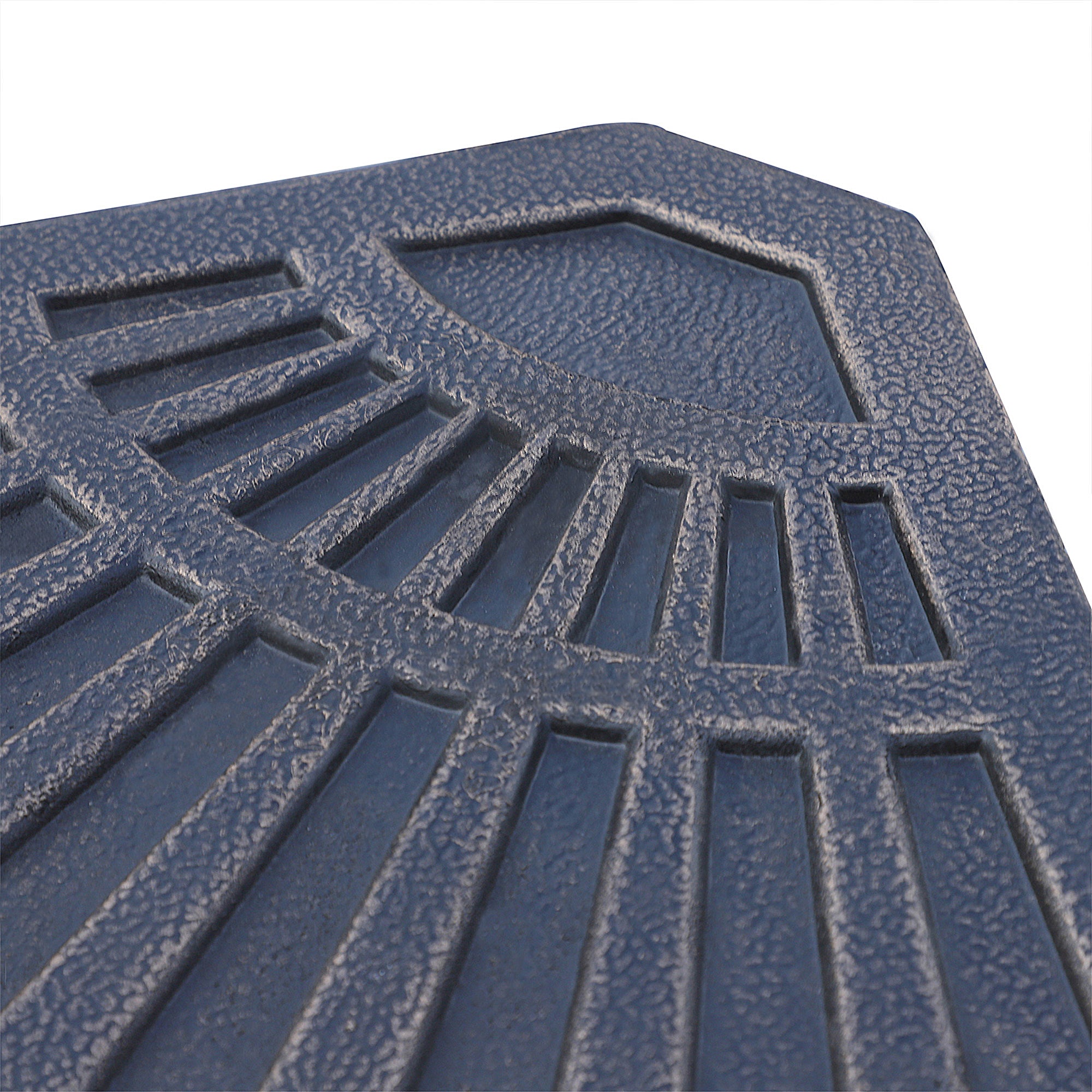 2-Piece Set Weights for Umbrella Stands Plate Umbrella Stand Umbrella Base Half Round with Handle Resin + Metal Bronze 66 x 47 x 4.2 cm 30 kg