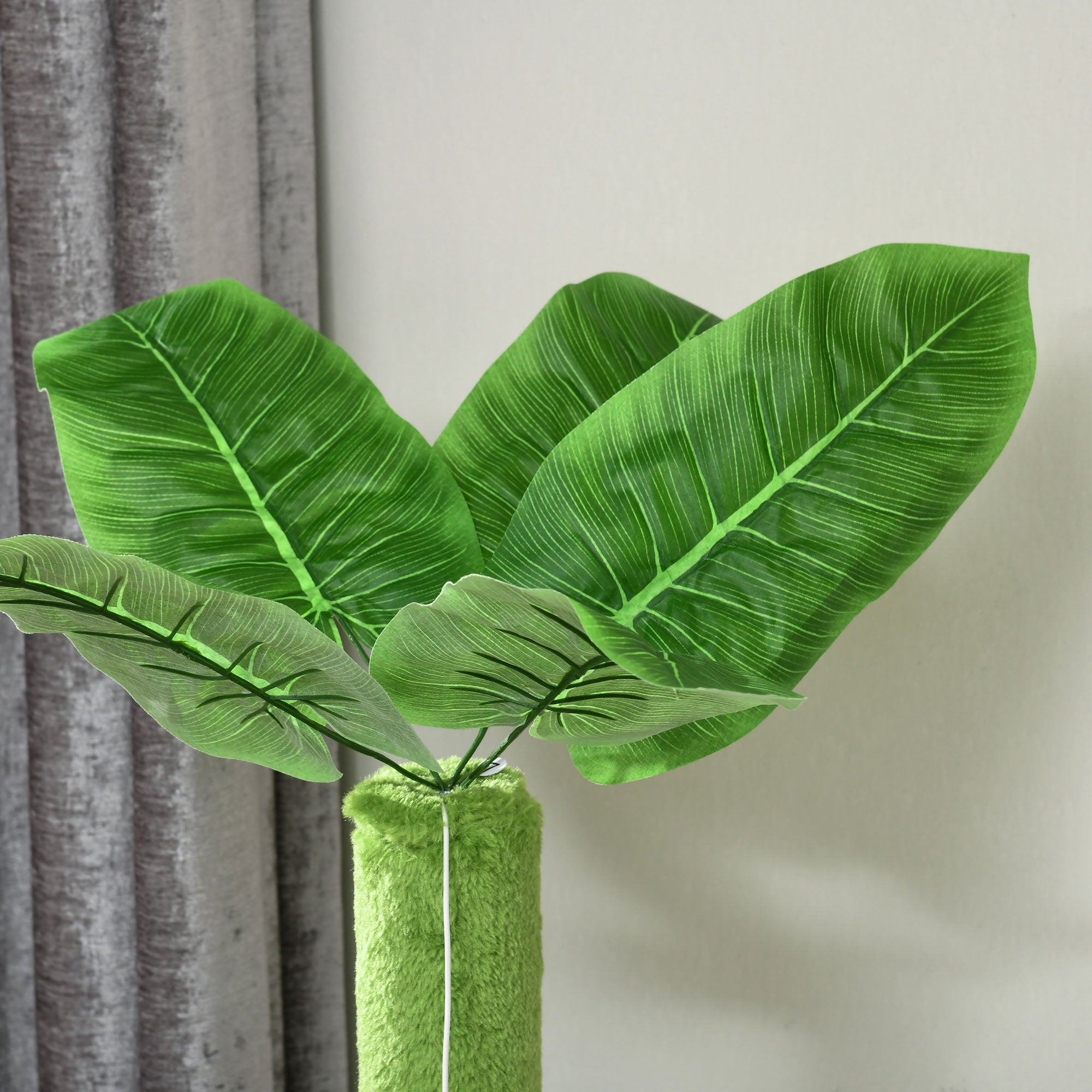 Cat Scratching Post 142cm, Cat Tree with Hammock, Ball Toy, Sisal Scratching Posts, and Anti-toppling System, Green