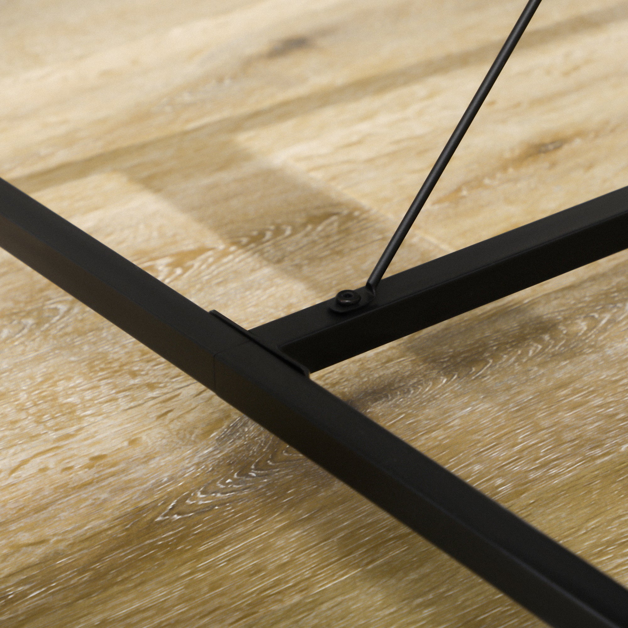 Dining Table Set with 2 Benches Steel Frame 4 Person Table 120 x 70 x 75 cm Bench 100 x 30 x 45 cm for Kitchen Dining Room Living Room Natural and Black