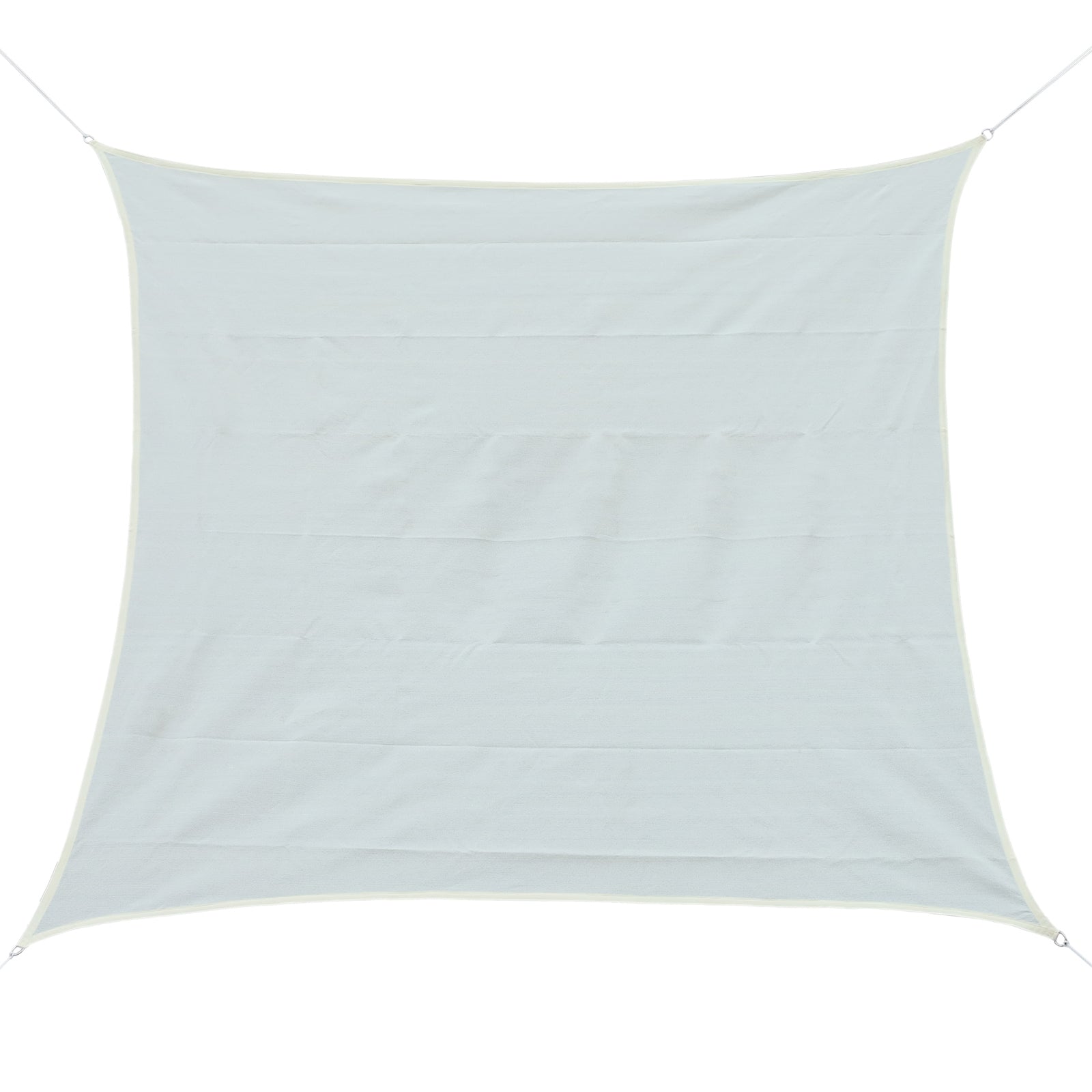Rectangular Shade Sail 3 x 3 m High-Density Polyethylene UV Protection With Storage Bag - Cream