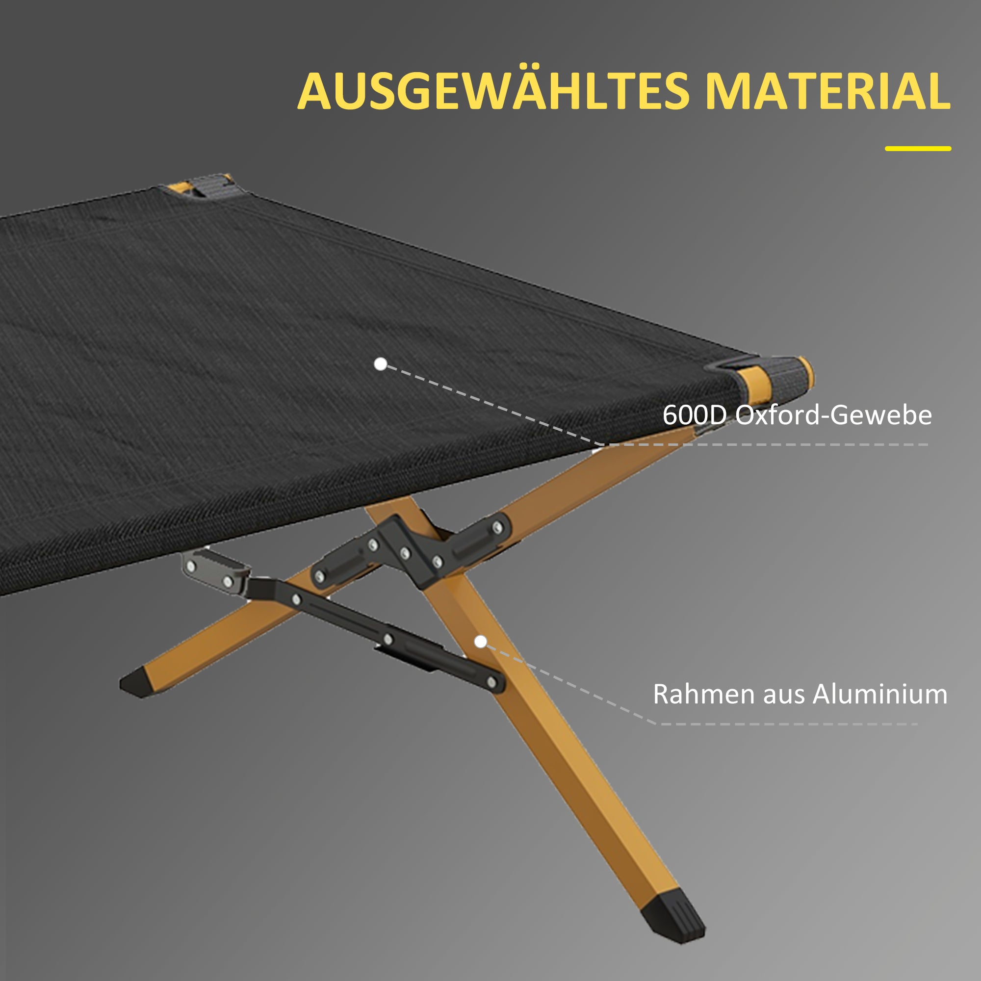 Sun Lounger, Garden Lounger, Foldable Sunbed with Side Pocket, Relaxing Lounger, for Garden, Balcony, Oxford, Black, 196 x 64 x 45 cm