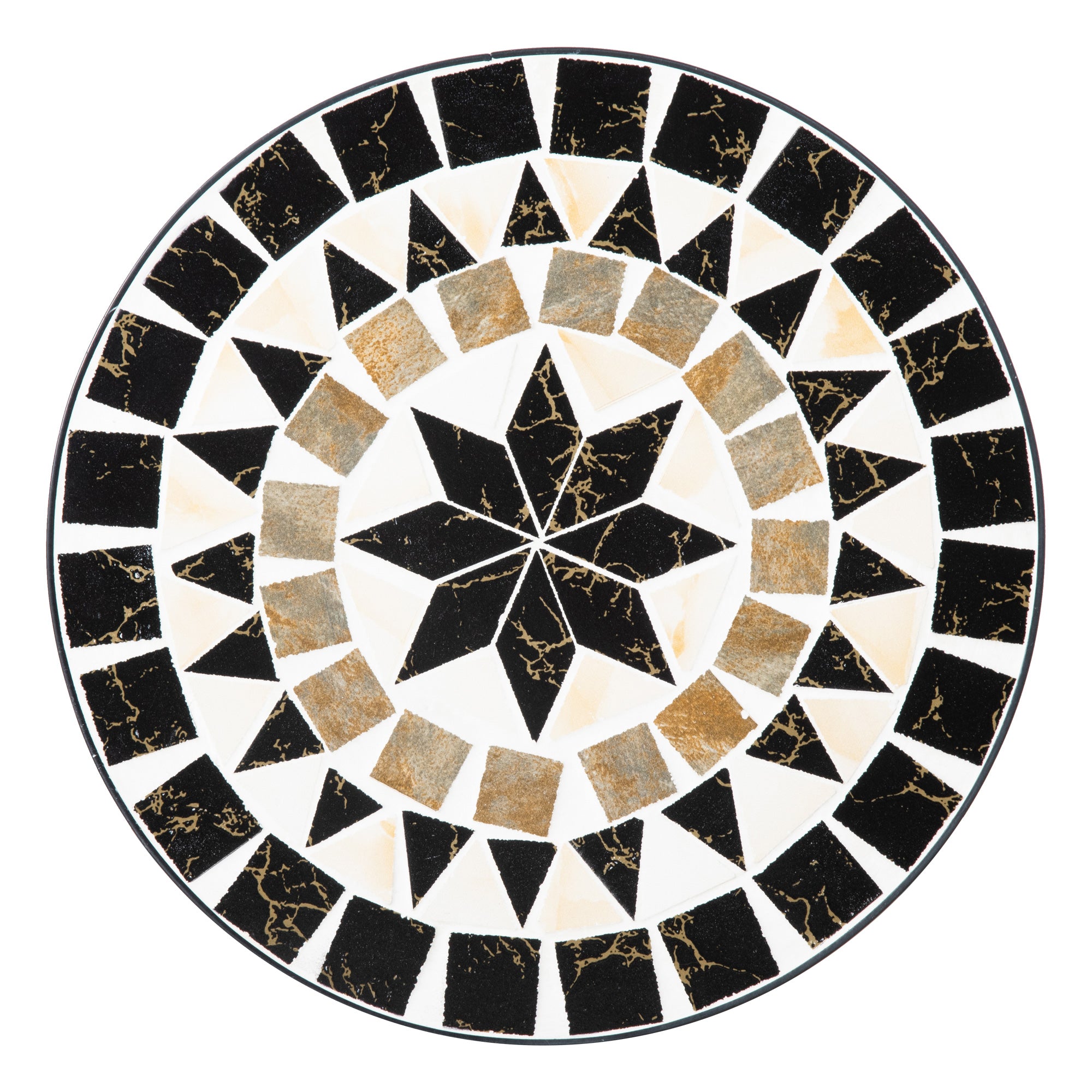 Plant Stand Ø36 x 67 cm Flower Stand Plant Holder foldable round for balcony stone mosaic garden indoor outdoor multicolored