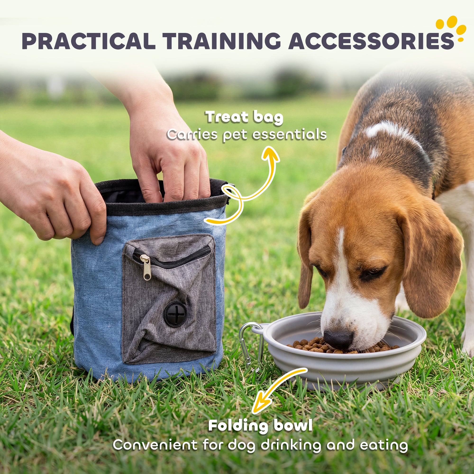 11-Piece Dog Agility Set — Adjustable Jumps, 2 Tunnels, Hoop, Weave Poles & Carry Bag