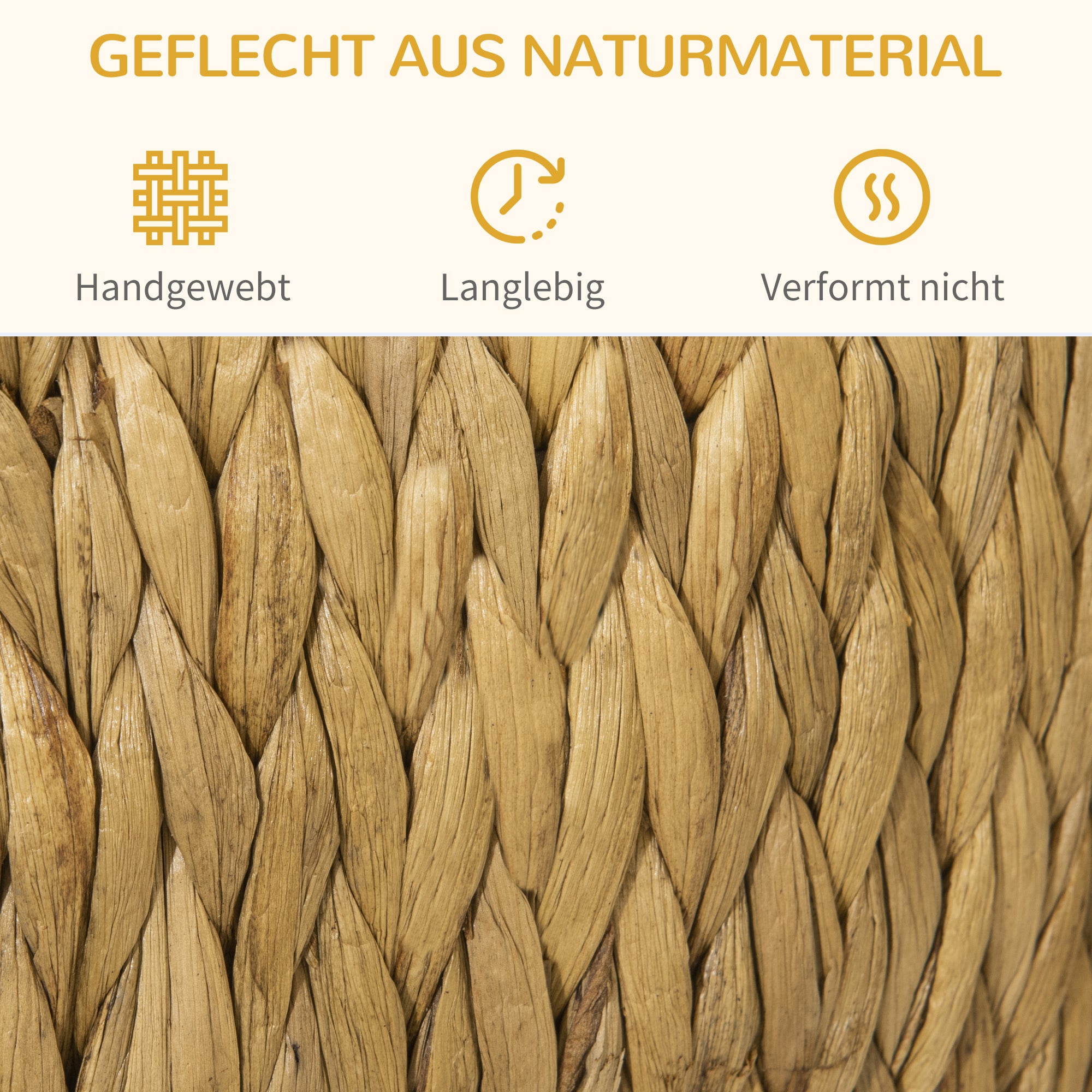 Rattan Cat Cave 2-in-1 Design Cat Basket with Cushion Cat Bed Cat Cabin Pet Bed Water Hyacinth Grass Paulownia Wood Light Brown+Gray 44 x 43 x 42 cm