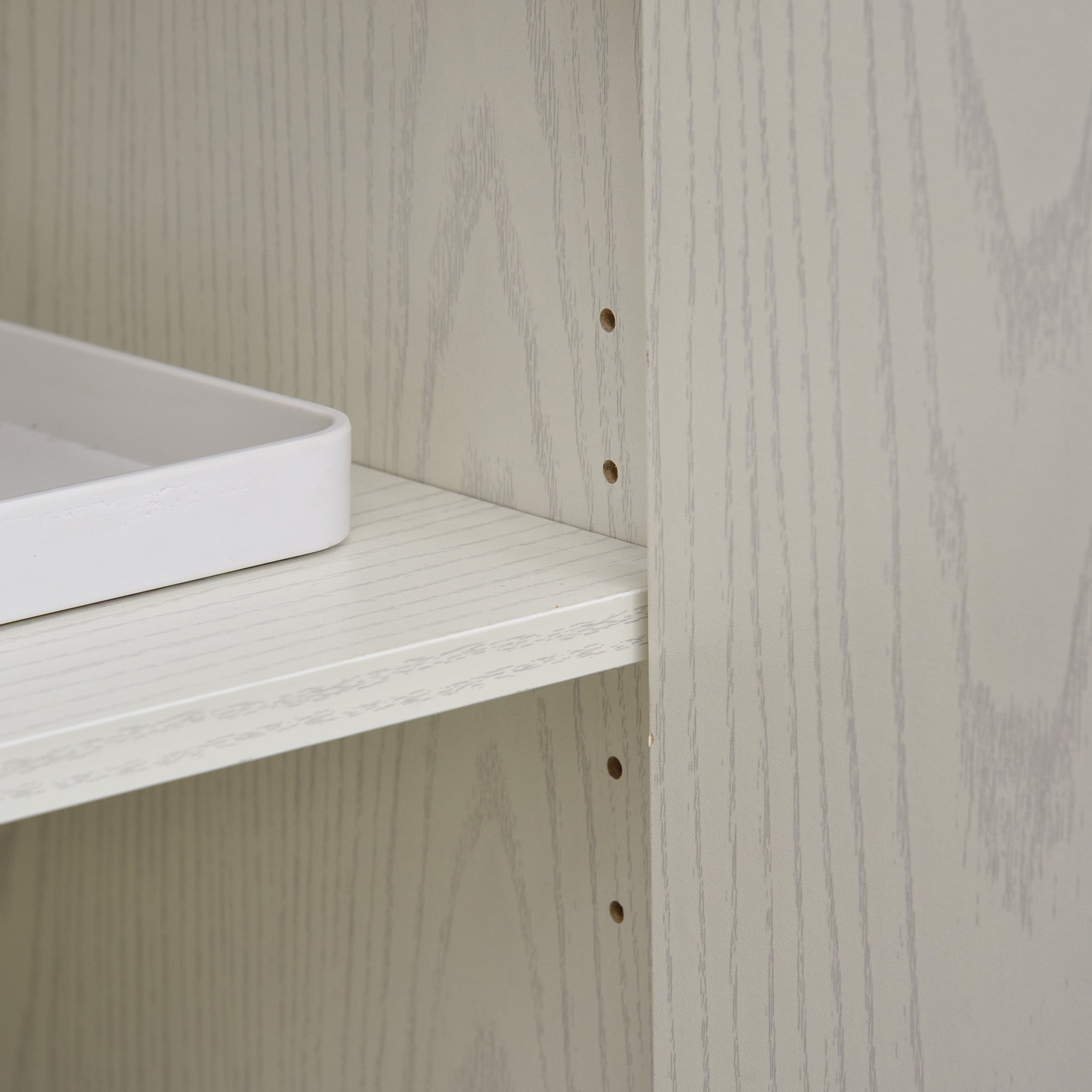 Microwave Sideboard Kitchen Cabinet with 2 Doors and Adjustable Shelf with Wheels Load 70 kg 60.4x40.3x97 cm White