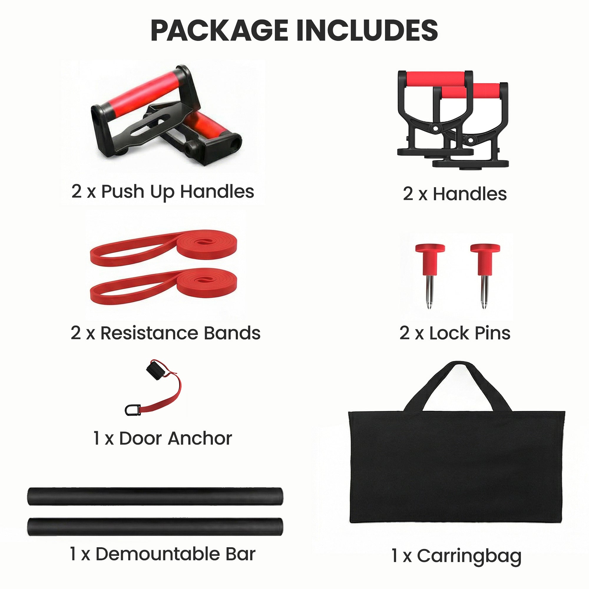 SPORTNOW 7-in-1 Adjustable Push-Up Board with Resistance Bands, Wheels & Door Anchor — Foldable Multifunction Home Gym