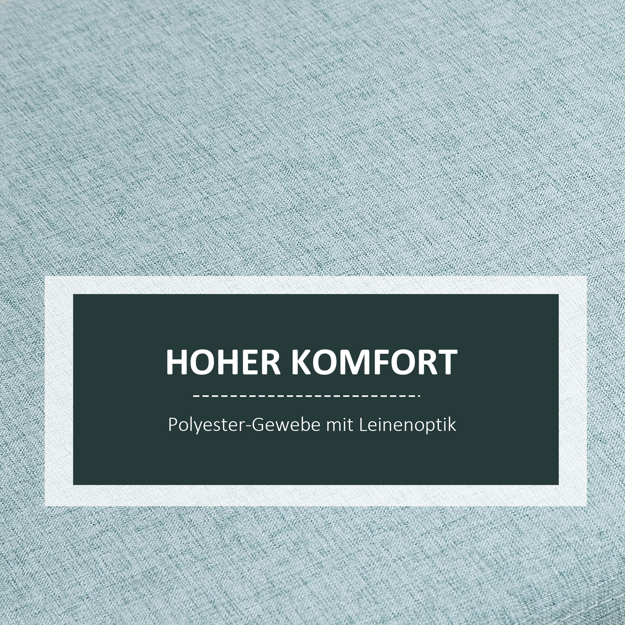 Storage Bench with Linen-Look Upholstery, Bed Bench with Wooden Legs, Storage Trunk for Living Room Bedroom Hallway 110 x 39 x 45 cm, Light Green