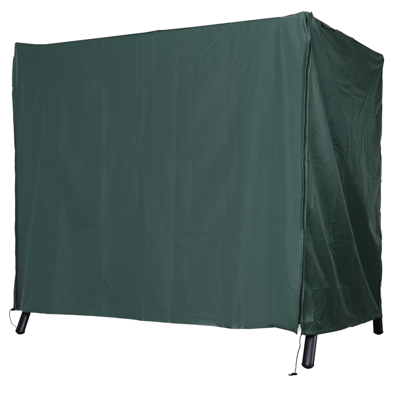 Hollywood Swing Cover 3 Seater, Water-Resistant Winterproof Protective Cover for Garden Swing, UV-Resistant Tarpaulin, Tear-Resistant 600D Oxford Fabric, 205x124x164cm Dark Green
