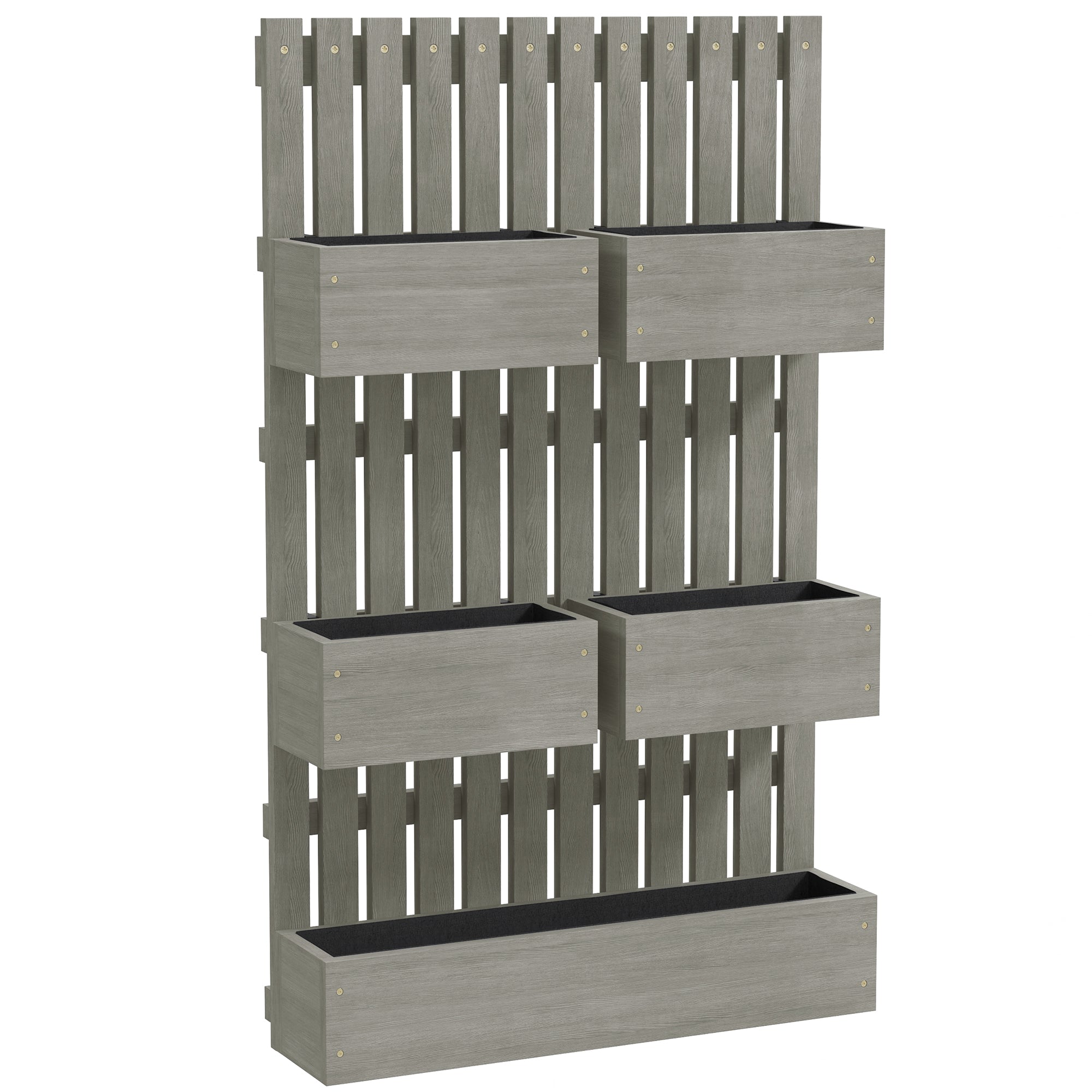 Adjustable Wooden Raised Garden Bed with Trellis, 60 x 16 x 100 cm Planter for Garden & Balcony — Support for Flowers, Climbing Plants, Vegetables & Herbs