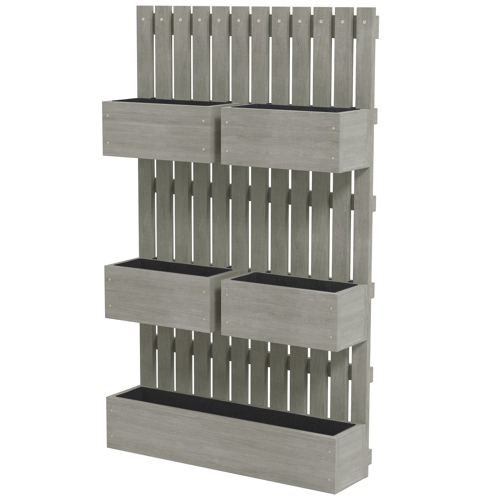 Adjustable Wooden Raised Garden Bed with Trellis, 60 x 16 x 100 cm Planter for Garden & Balcony — Support for Flowers, Climbing Plants, Vegetables & Herbs