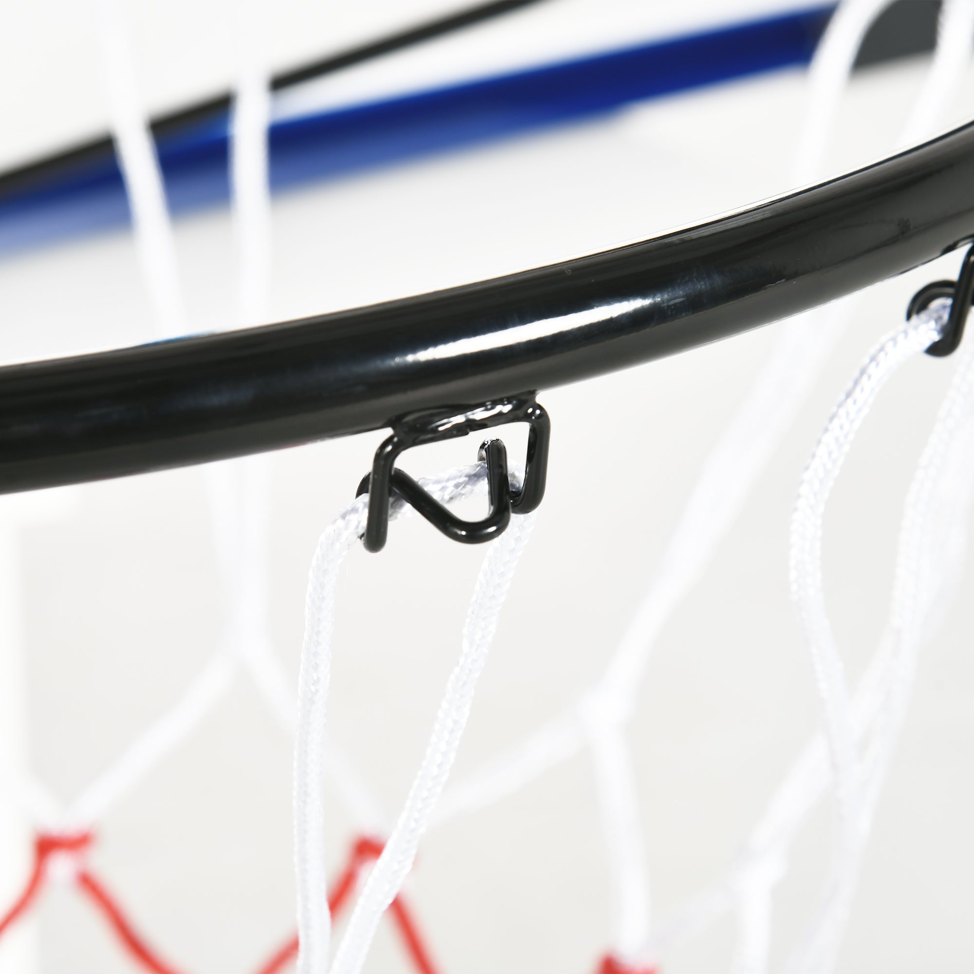 SPORTNOW Basketball Hoop with Backboard, Outdoor Basketball Board with Ø45 cm Steel Rim and Net, Wall Mounted, Basketball Board for Kids Teenagers Adults, Blue