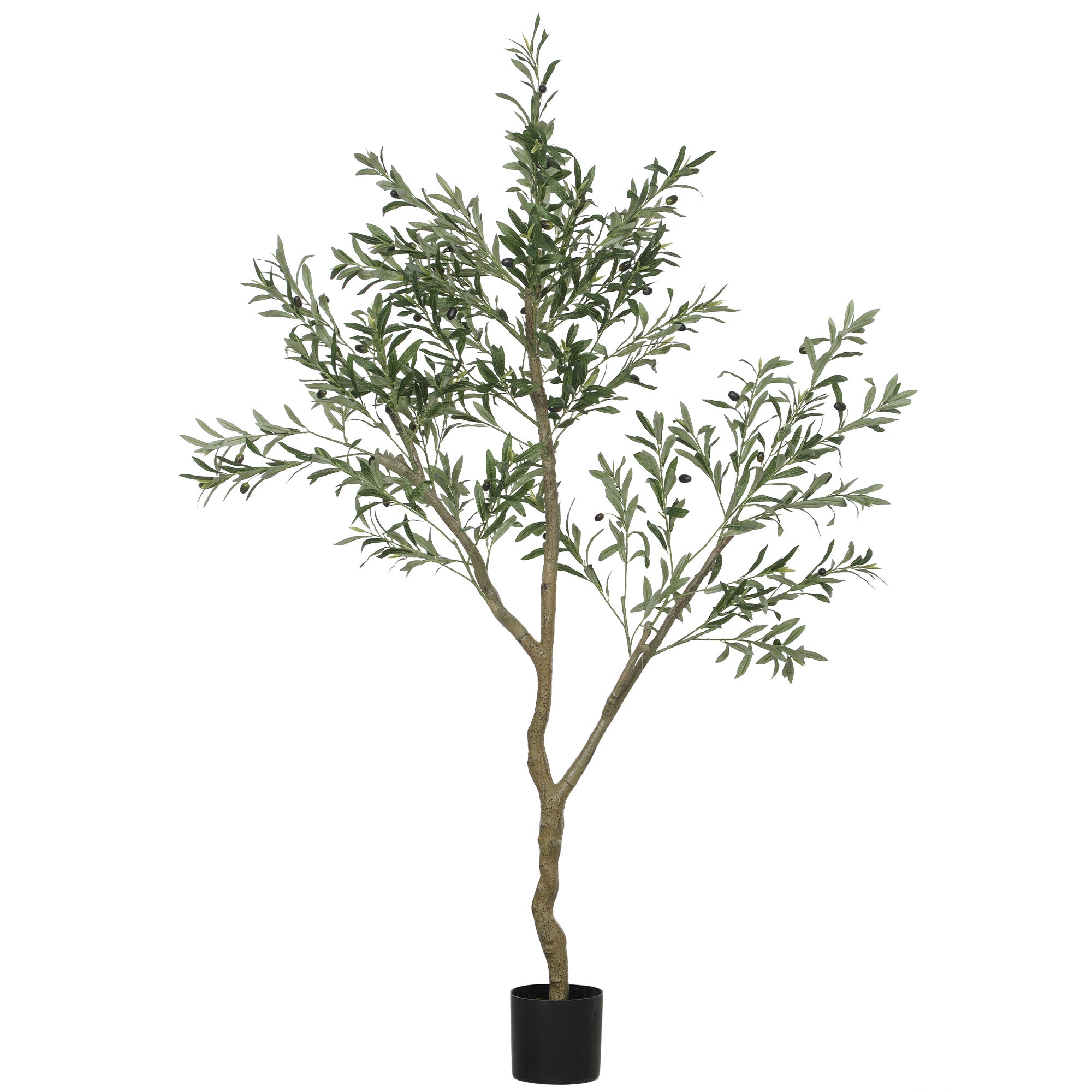 Large Artificial Olive Tree 180 cm Artificial Plant Artificial Plants Olive Tree in Pot, Artificial Tree like real with artificial grass, artificial moss for living room office bedroom garden