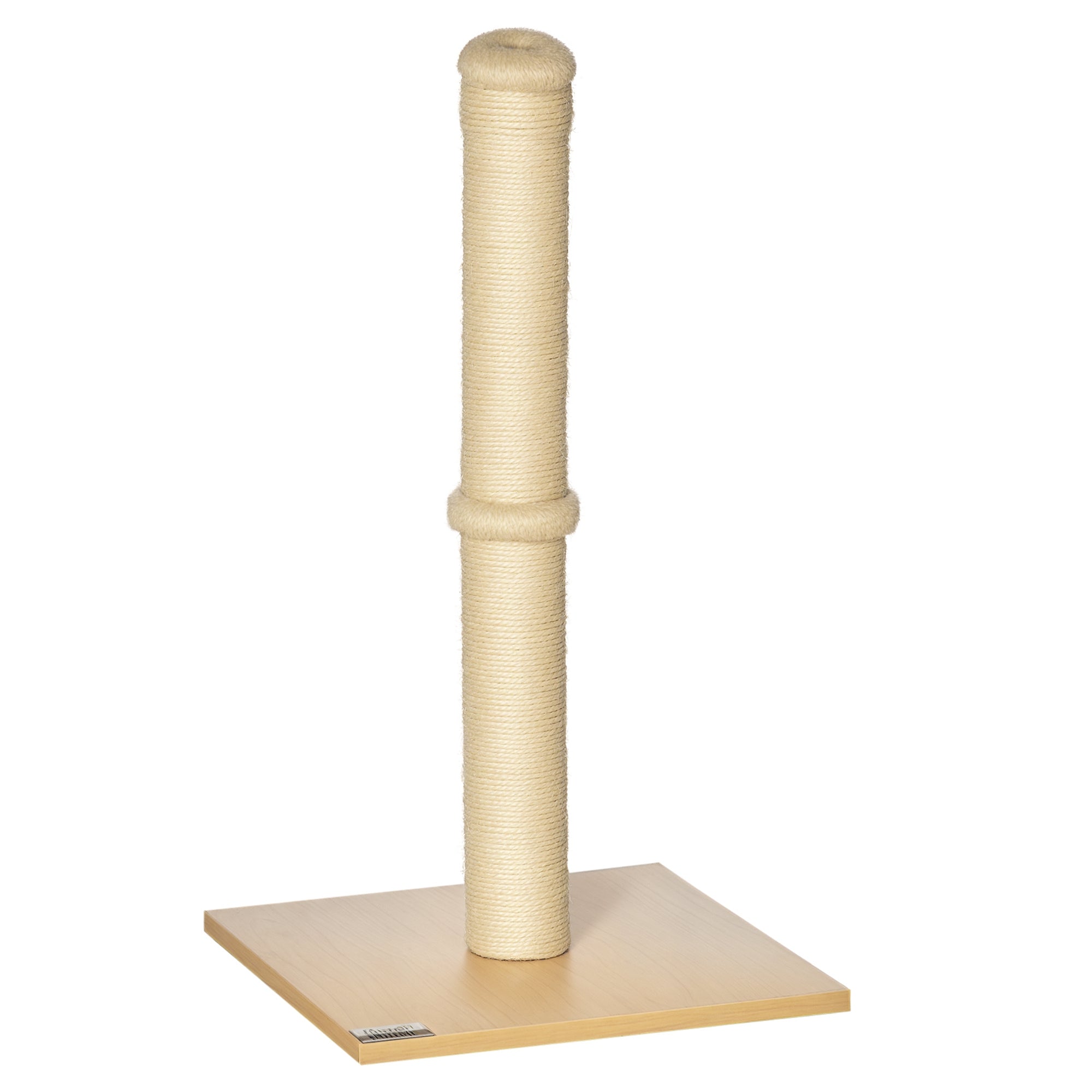 Scratching Post for Cats Scratching Column made of Sisal stable Scratching Tree Scratch Toy Cat with Ball 60 cm Chipboard Sisal Beige+Oak 34 x 34 x 60 cm