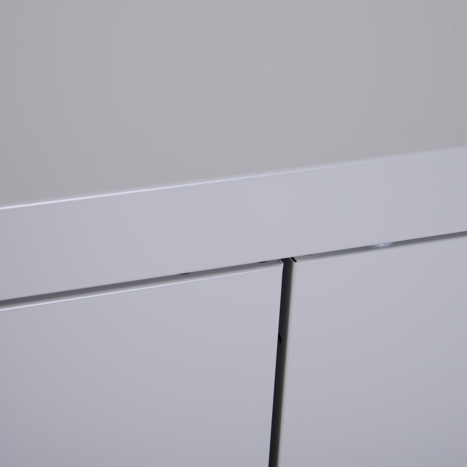 Cabinet Mobile Adjustable Shelf Secure Lock for Home Office Garage Steel 80x40x92.5cm Gray