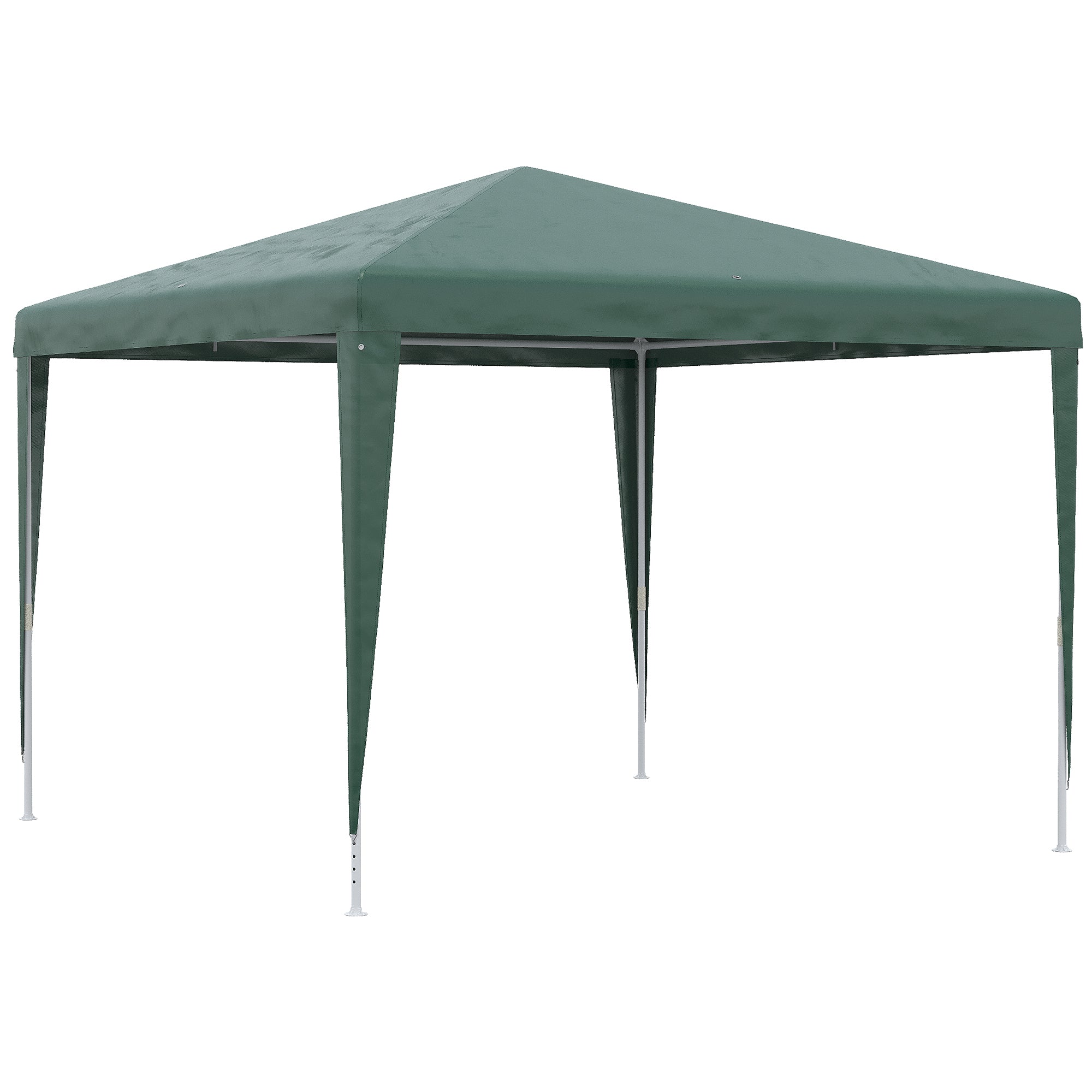 3x3m Detachable Gazebo Garden Pavilion with 4 Drainage Holes and Anti-UV Steel Frame for Terrace Patio Outdoor Camping Green