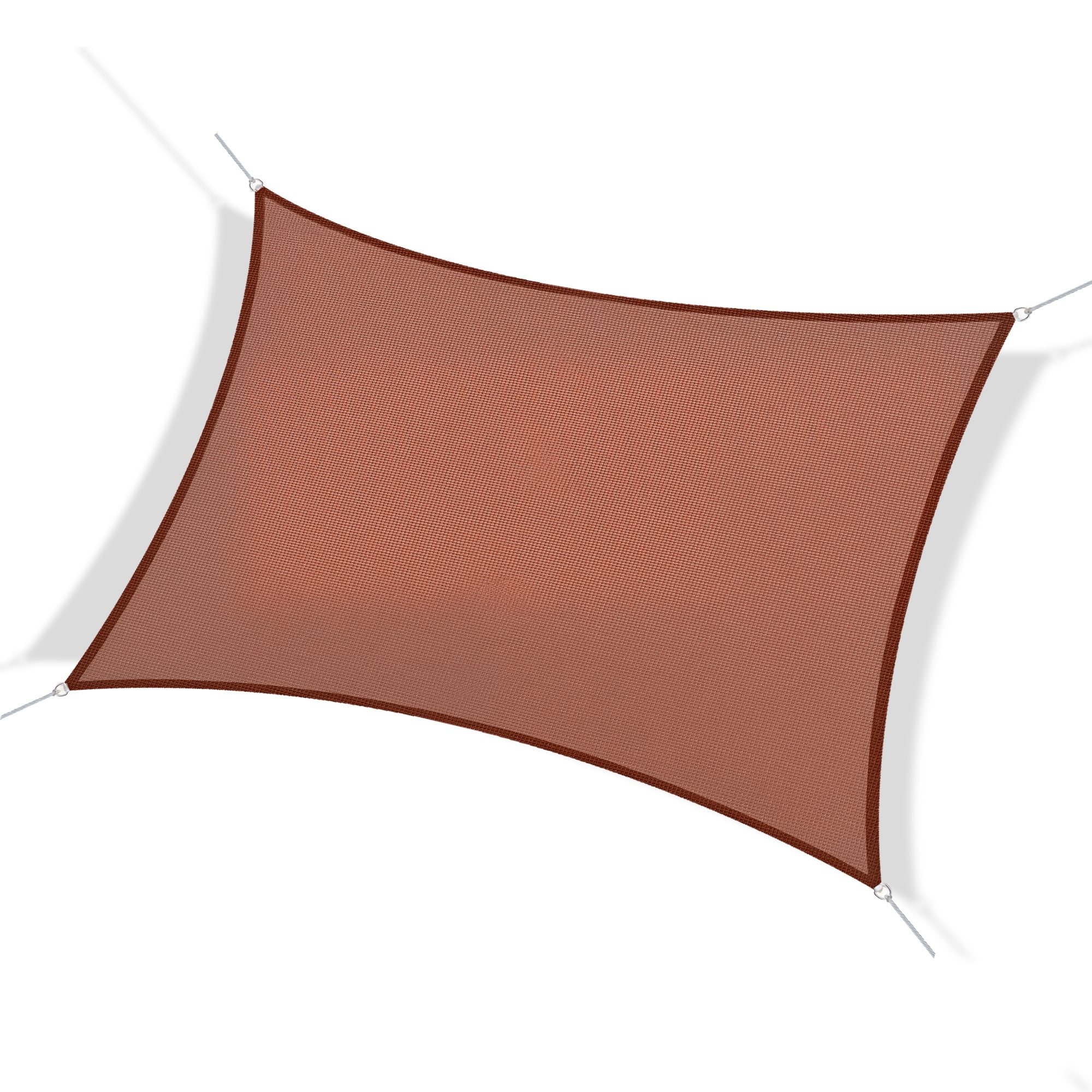 Rectangular Shade Sail 3 x 4 m High-Density Polyethylene UV Protection With Storage Bag - Red