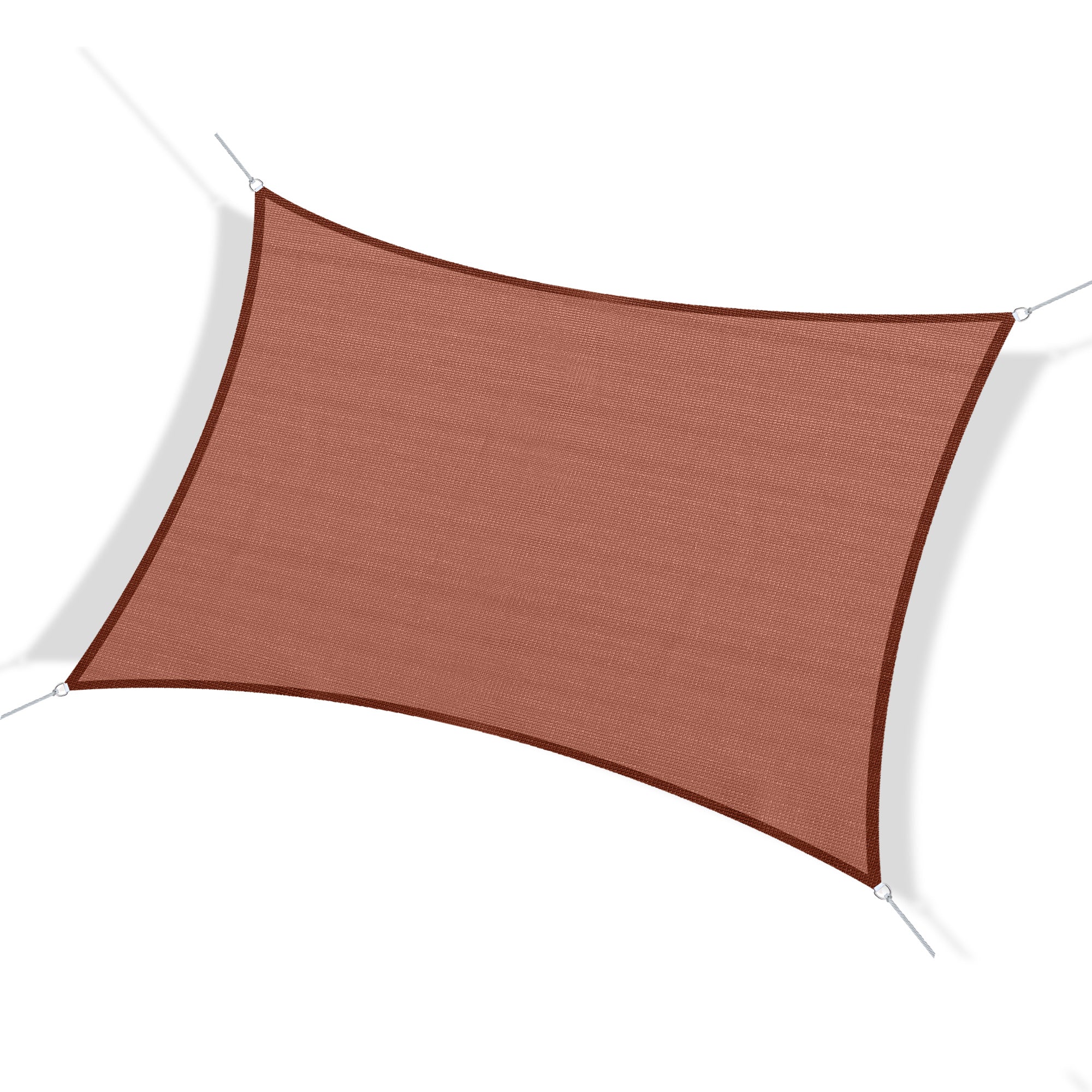 Rectangular Shade Sail 3 x 4 m High-Density Polyethylene UV Protection With Storage Bag - Red