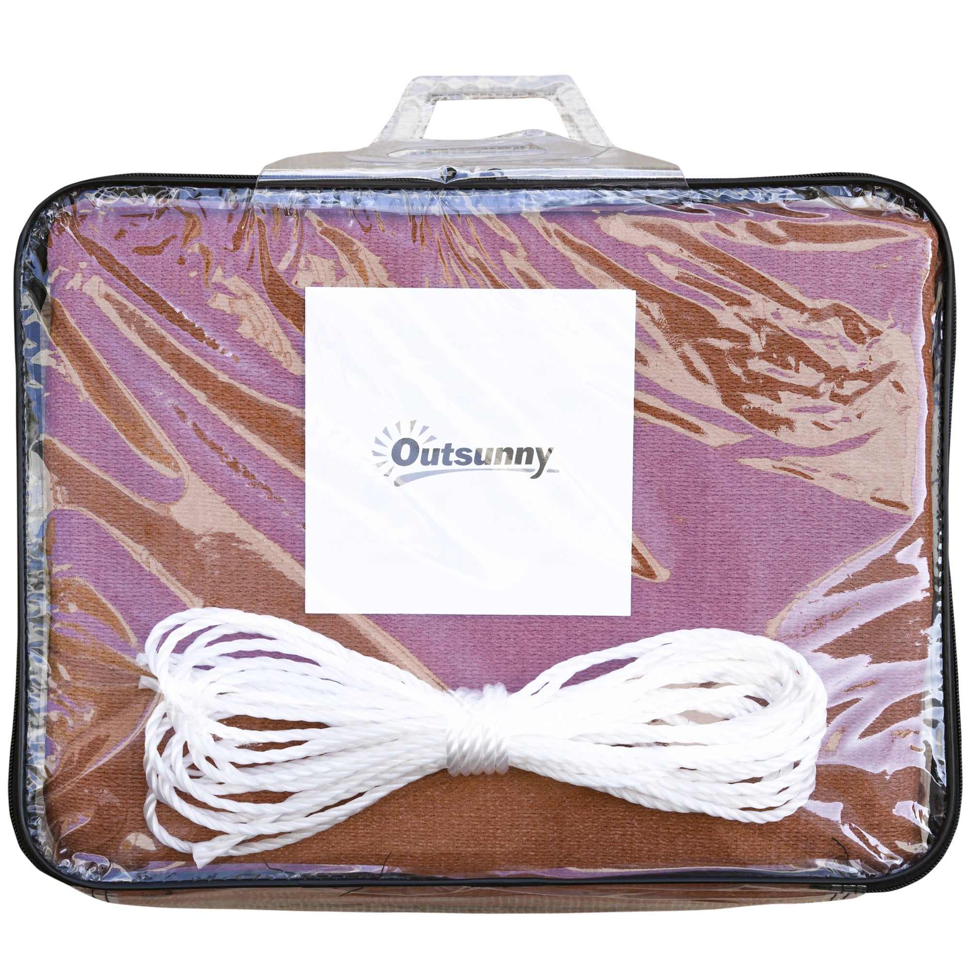 Rectangular Shade Sail 3 x 4 m High-Density Polyethylene UV Protection With Storage Bag - Red