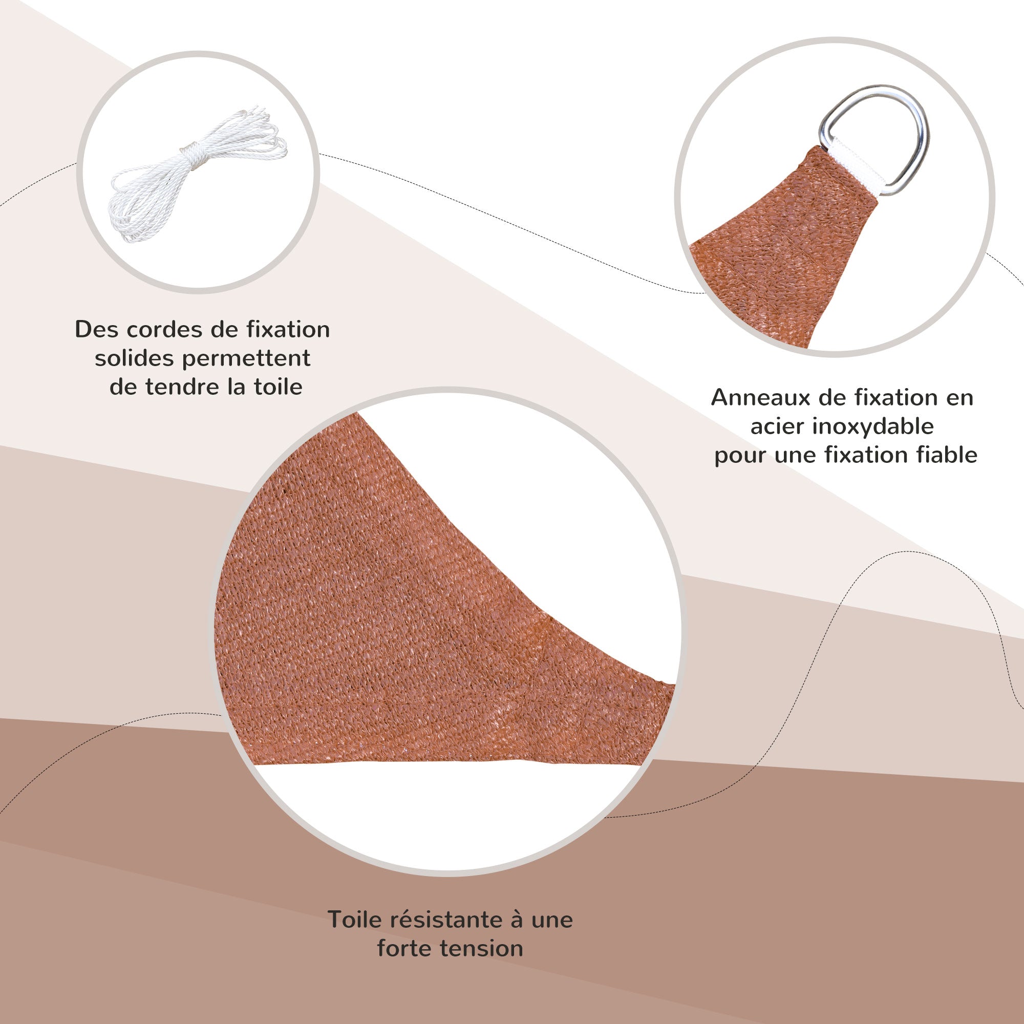 Rectangular Shade Sail 3 x 4 m High-Density Polyethylene UV Protection With Storage Bag - Red