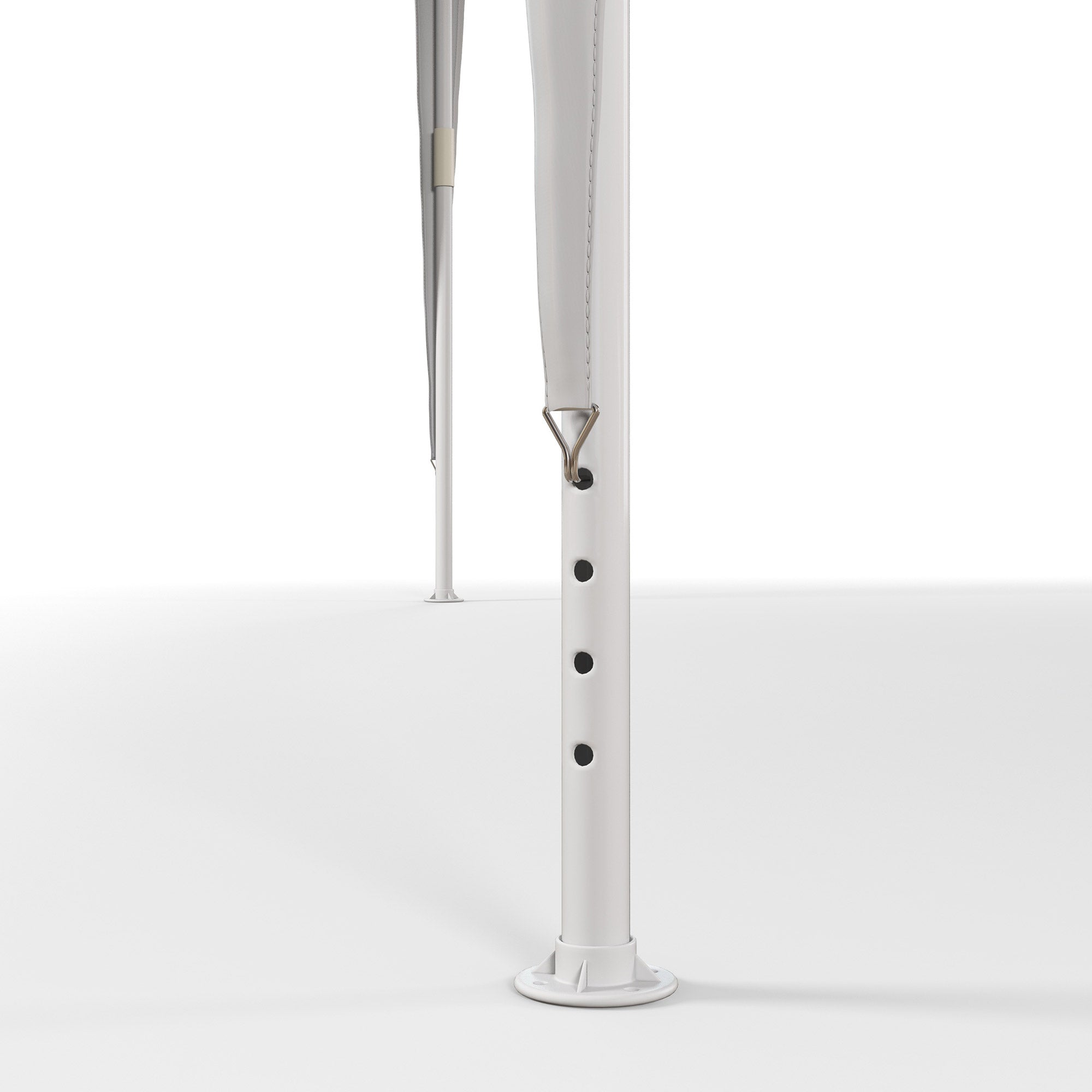 3x3m Detachable Gazebo Garden Pavilion with 4 Drainage Holes and Anti-UV Steel Frame Canopy for Terrace Outdoor Patio Camping White