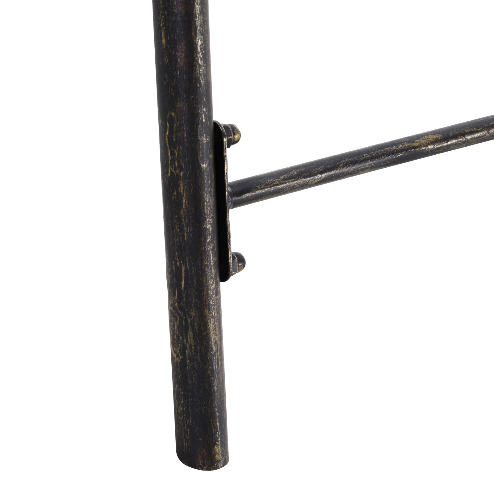 Garden Swing for 2 Persons, Porch Swing, Swing Bench, Metal, Black with Gold Tones, 167 x 123 x 175 cm