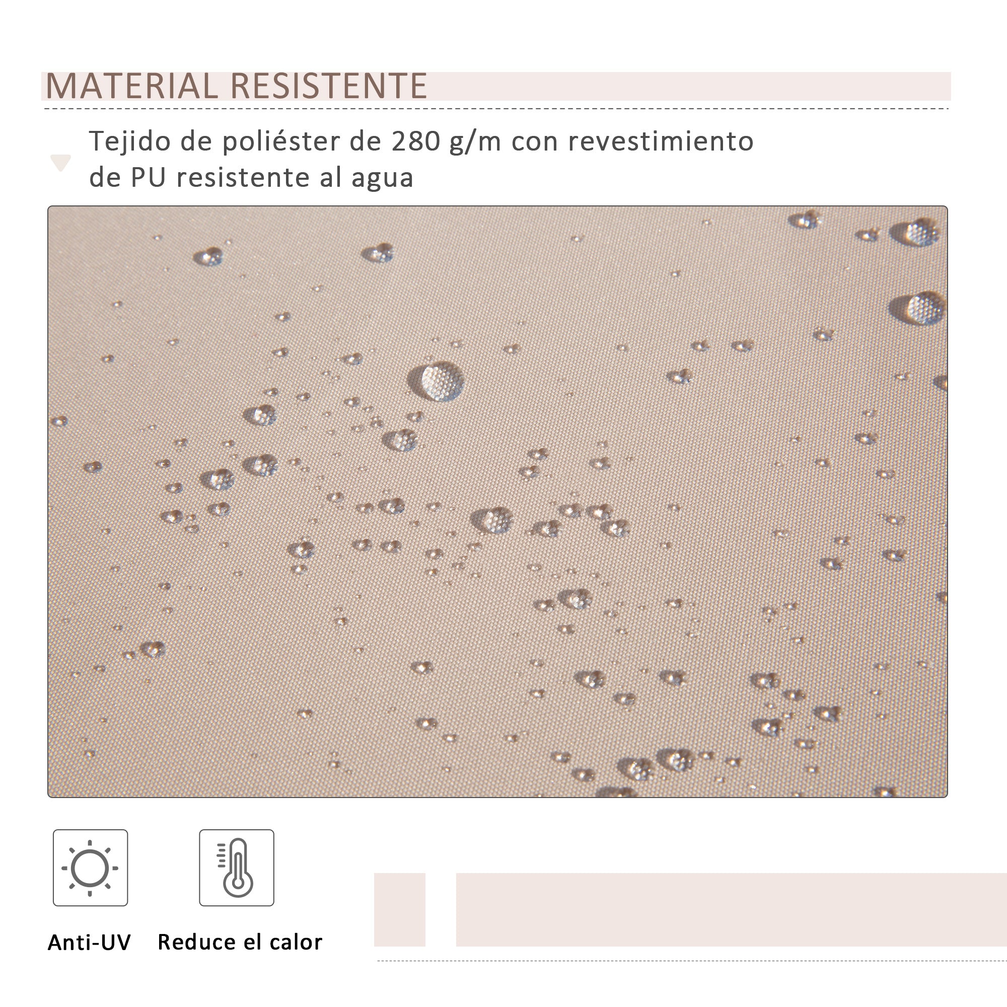 Manual Retractable Awning 295x200 cm Awning for Balcony with Metal Crank Waterproof and Anti-UV Exterior Roller Awning for Garden Terrace Windows Beige