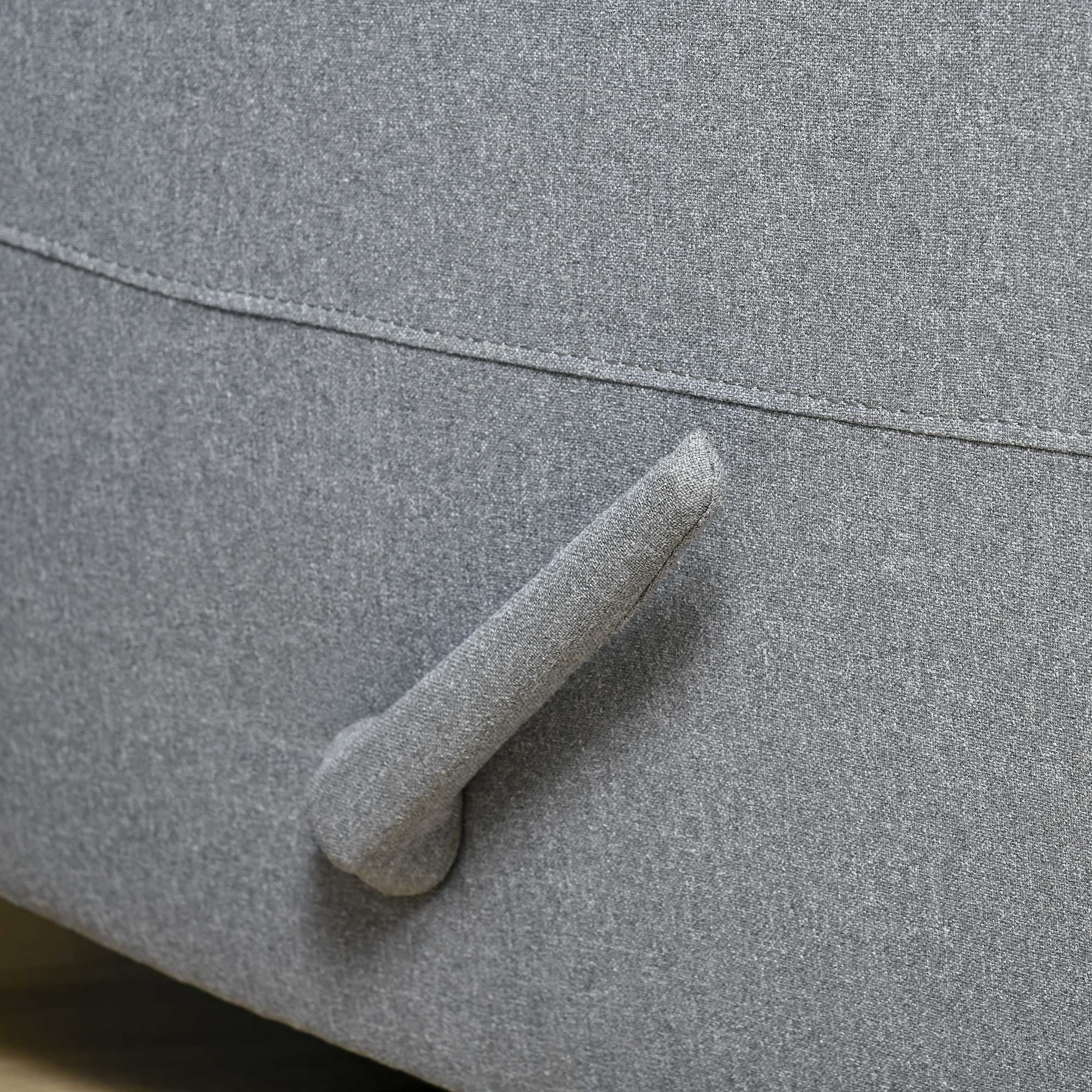 Manual Recliner TV Armchair with Reclining Function, Linen Look, TV Armchair with Side Handle, Footrest, up to 150 kg Load Capacity, for Living Room, Light Grey