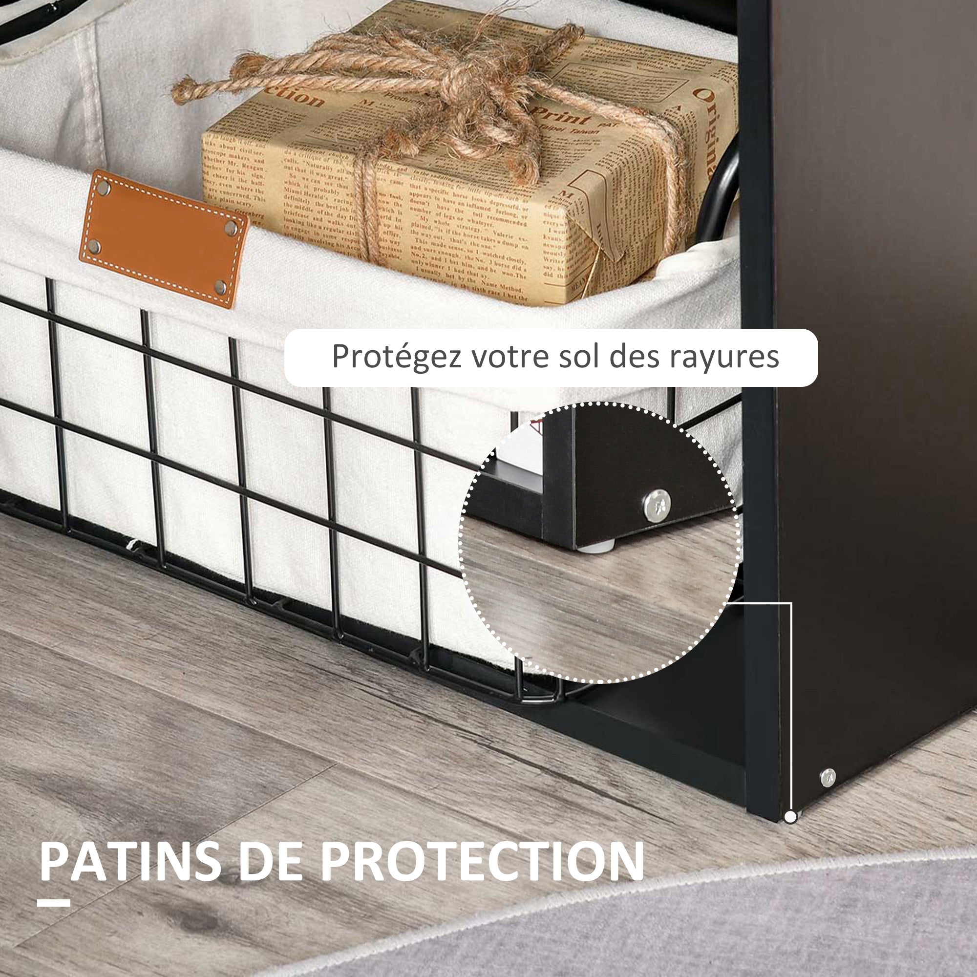 Computer Desk with Storage, 6 Open Compartments, Computer Table for Bedroom, Studio, 120 x 55 x 120 cm, Black