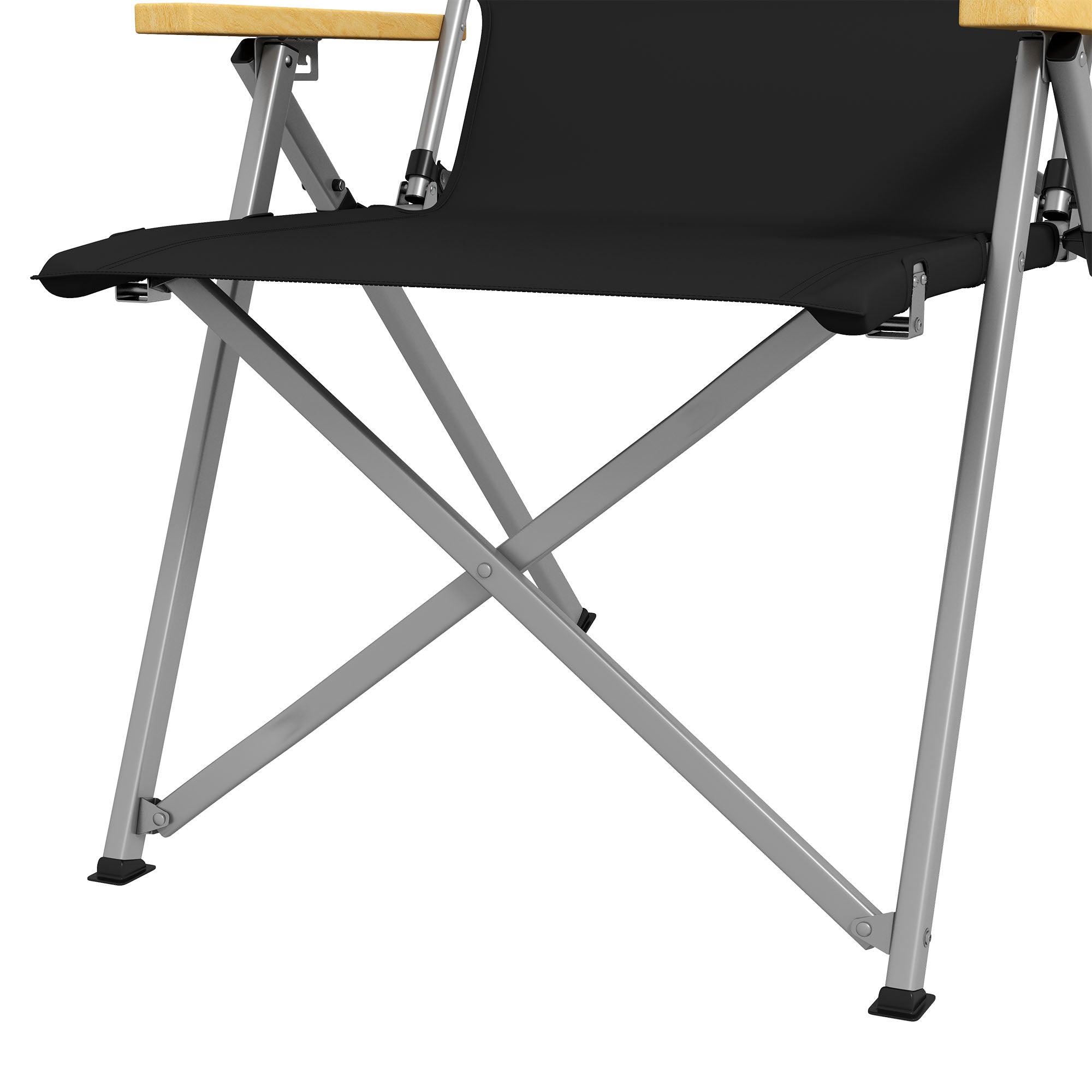 Folding Camping Chair with 4-Position Adjustable Backrest, Headrest, Folding Chair with Carrying Bag for Pool, Beach, Oxford, Black